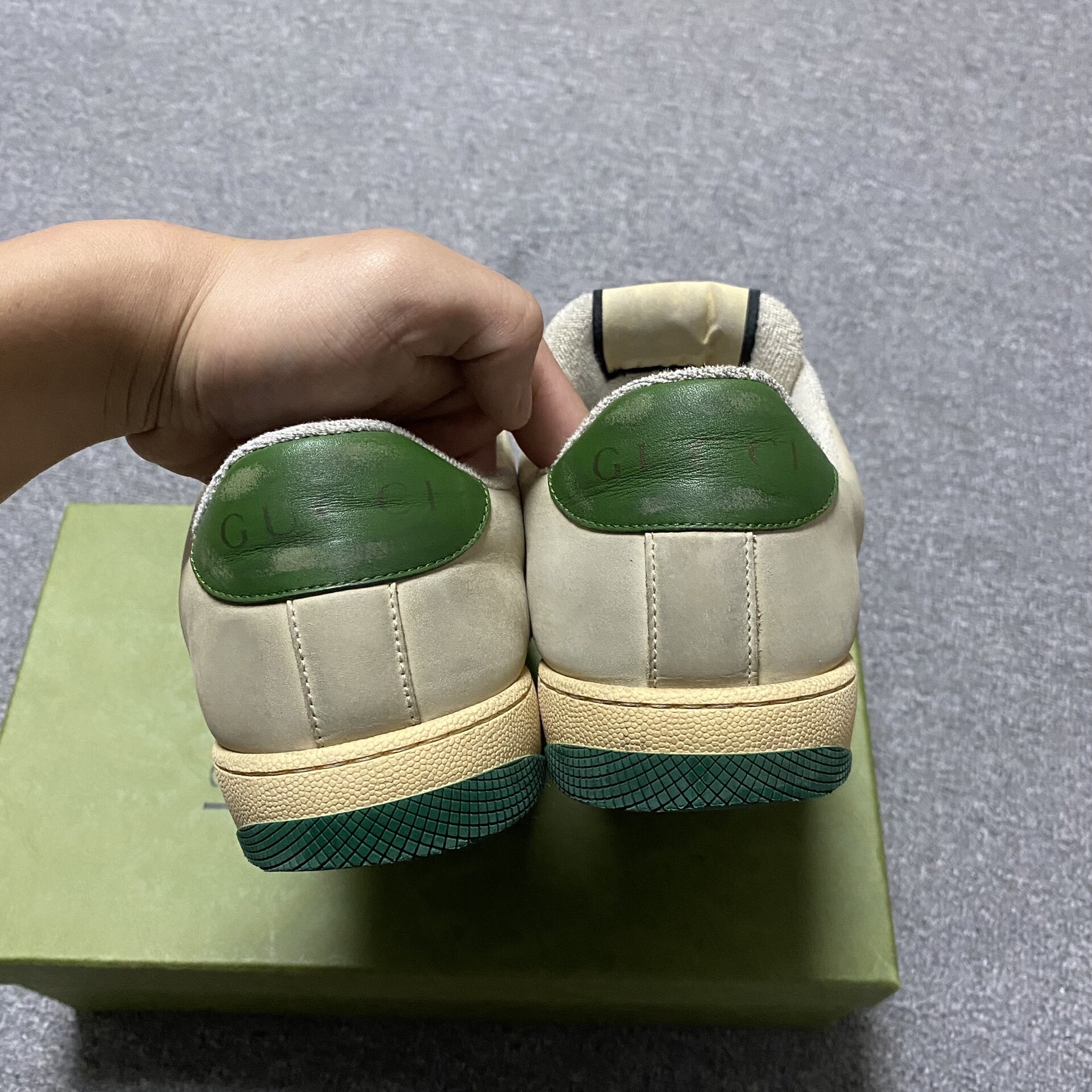 Gucci GG Monogram Dirty Sneakers — label