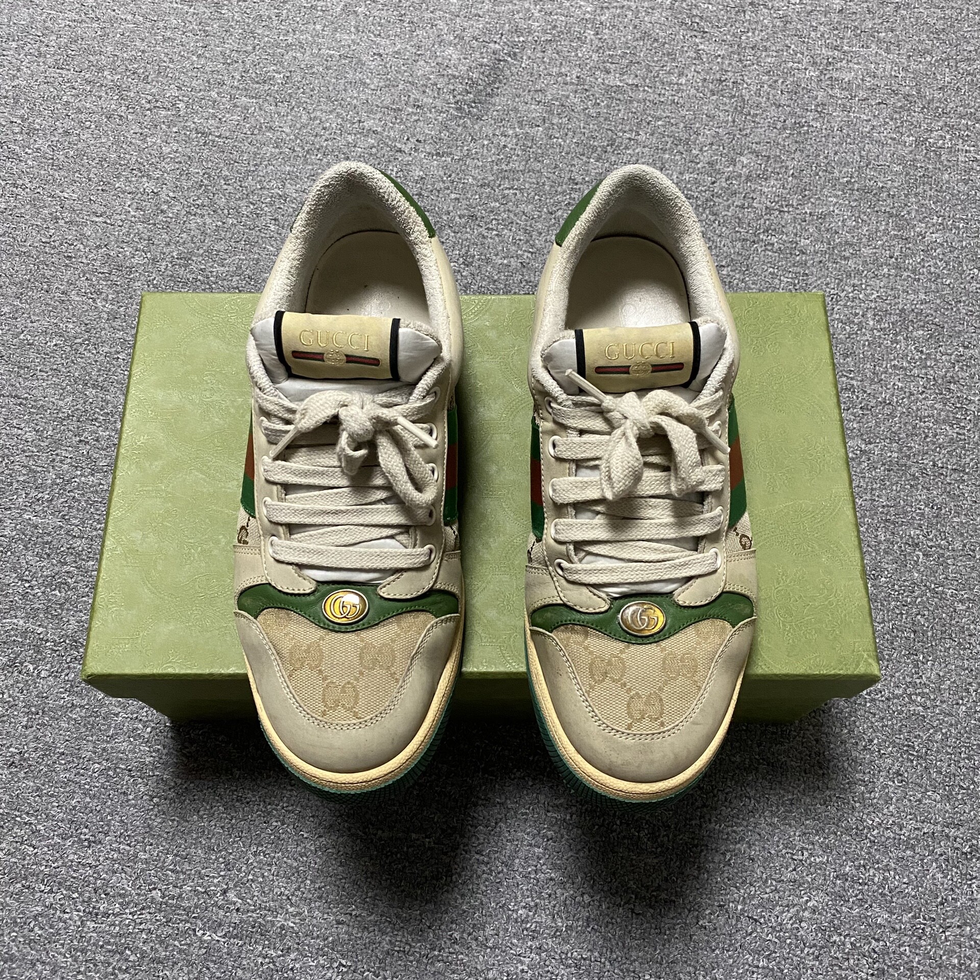 Gucci GG Monogram Dirty Sneakers — front