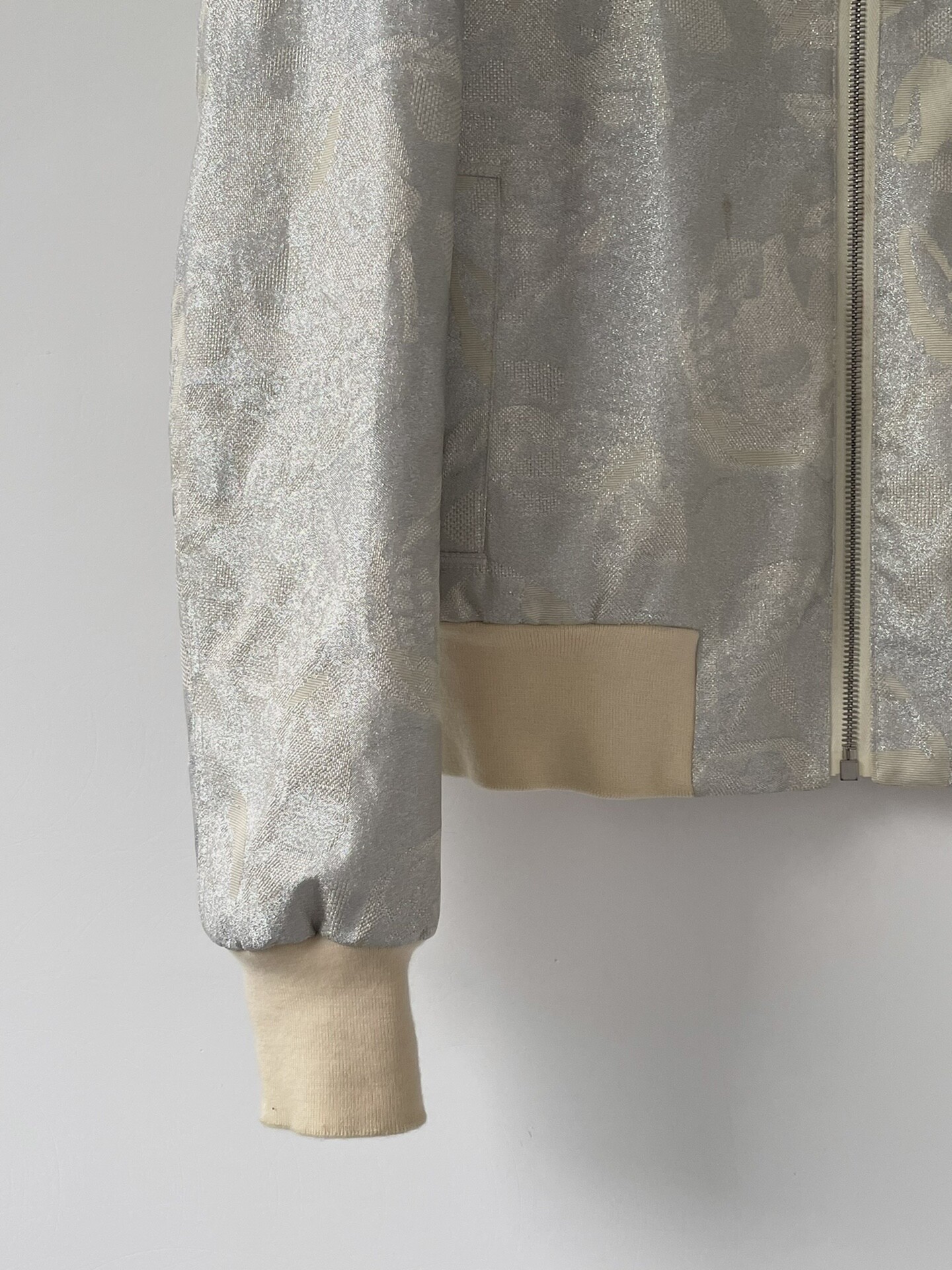 Alexander McQueen S/S15 Silver Pilot Jacket — back