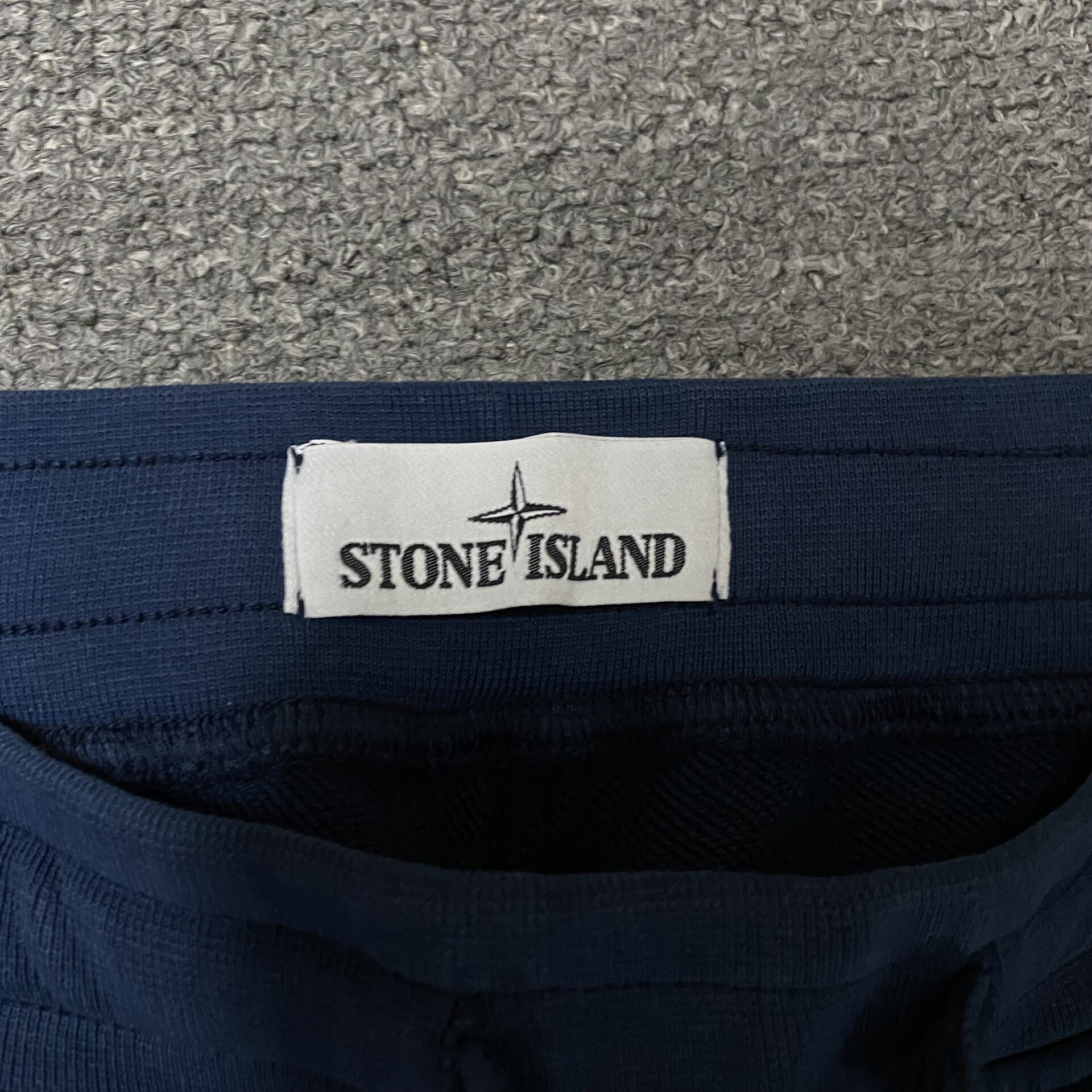 Stone Island Navy Sweatpants — label