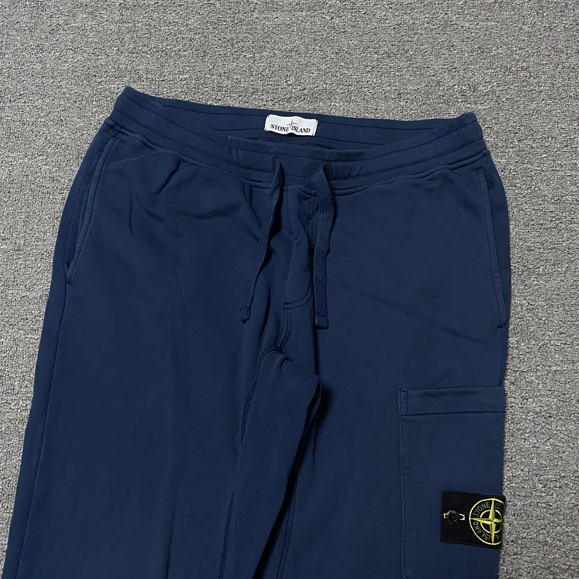 Stone Island Navy Sweatpants — detail