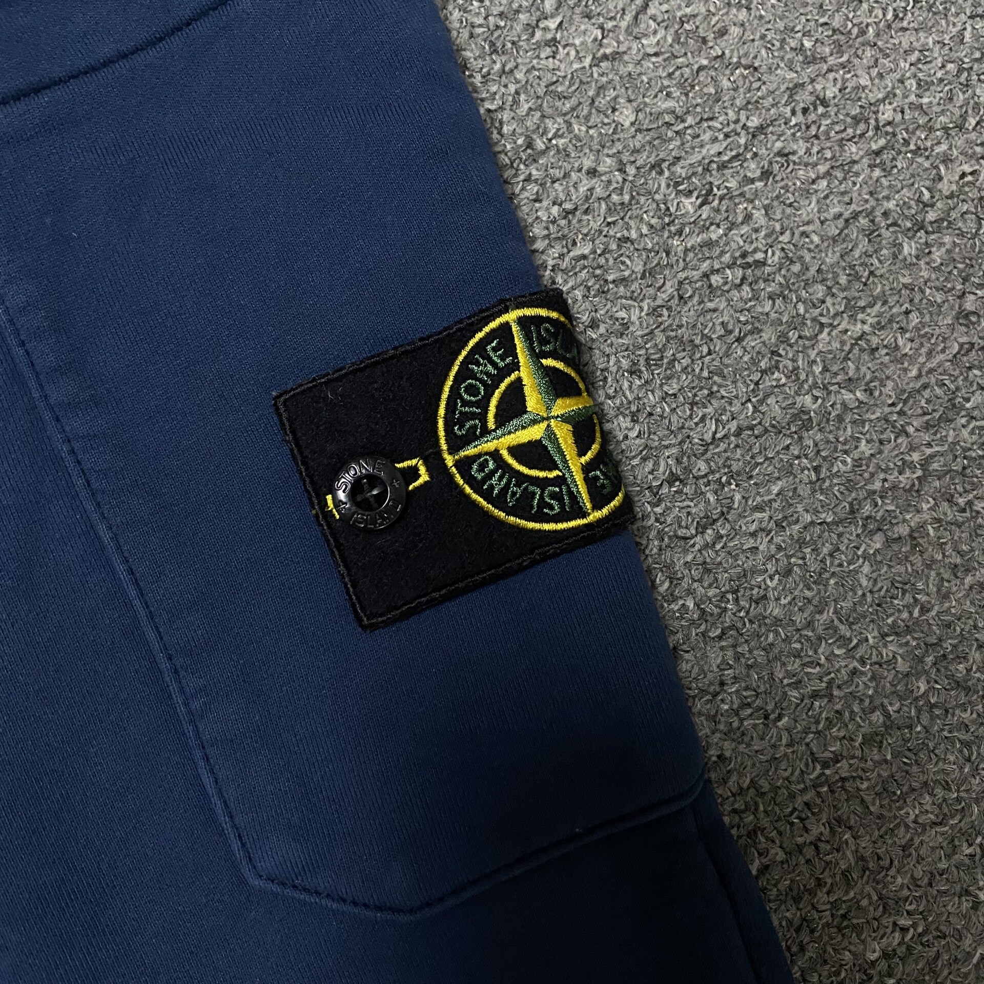Stone Island Navy Sweatpants — back