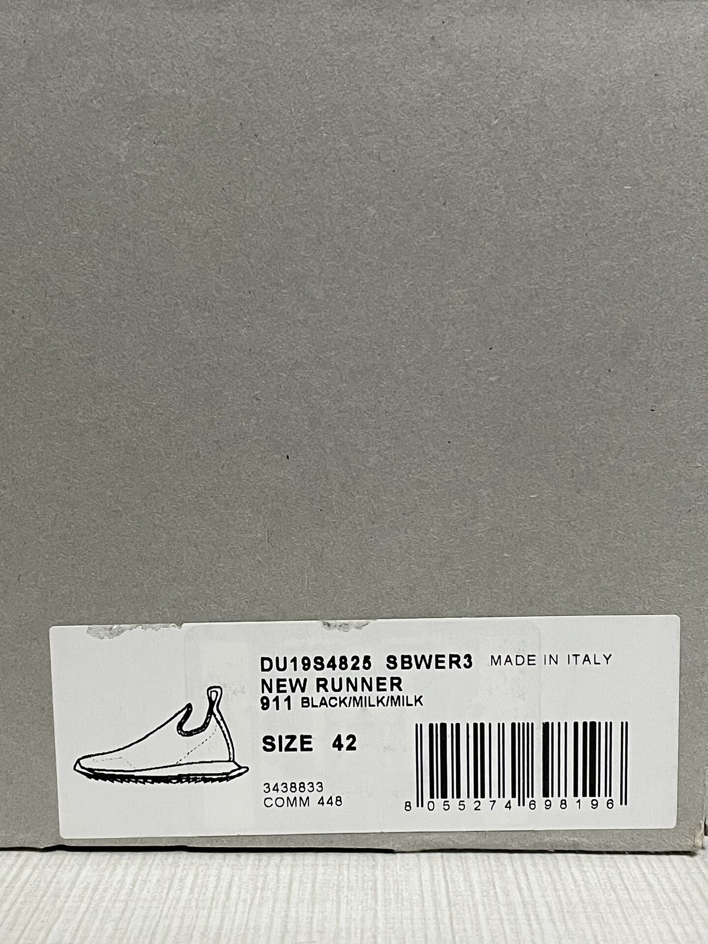Rick Owens DRKSHDW Slip-On Sneakers — label