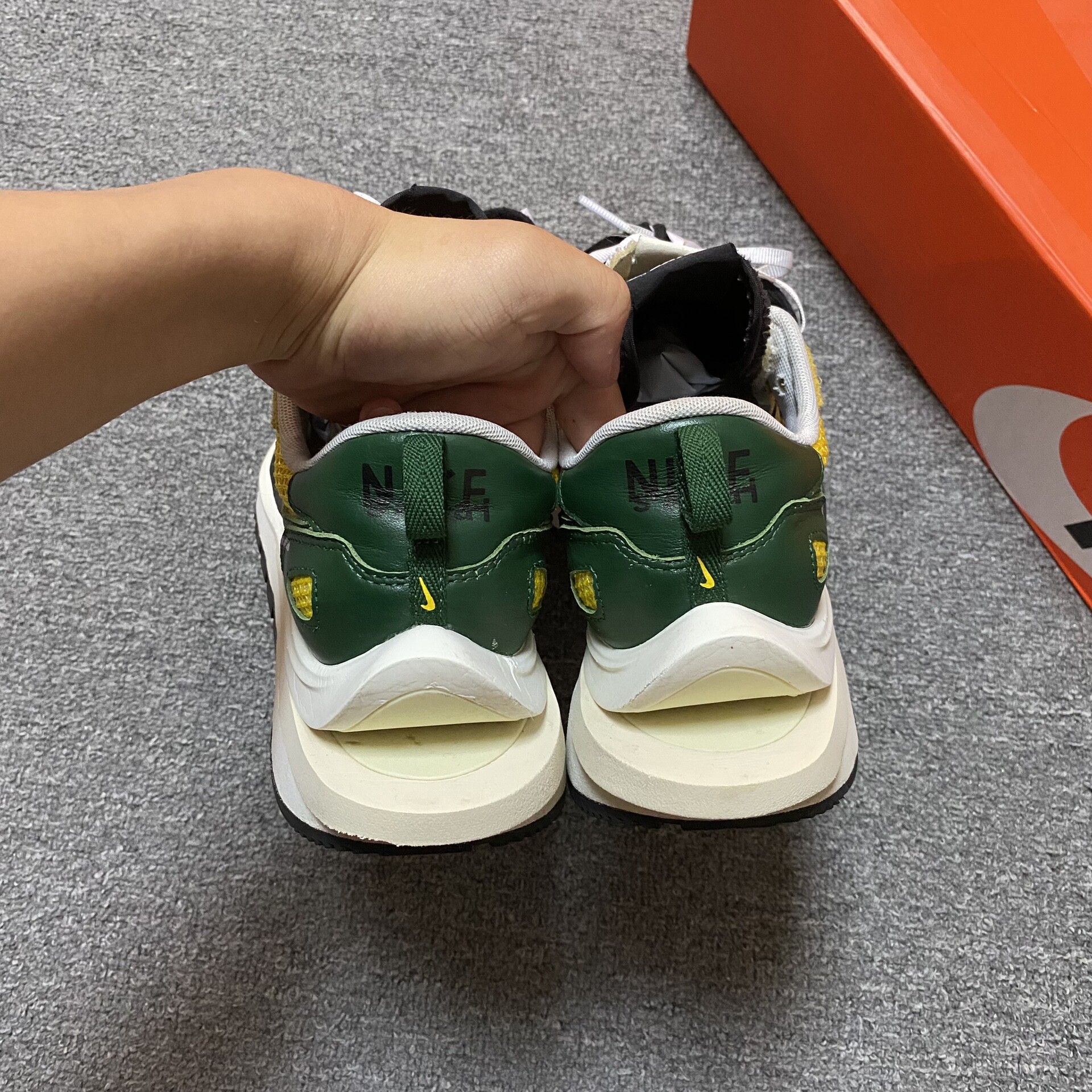 Sacai x Nike VaporWaffle Sneakers — label