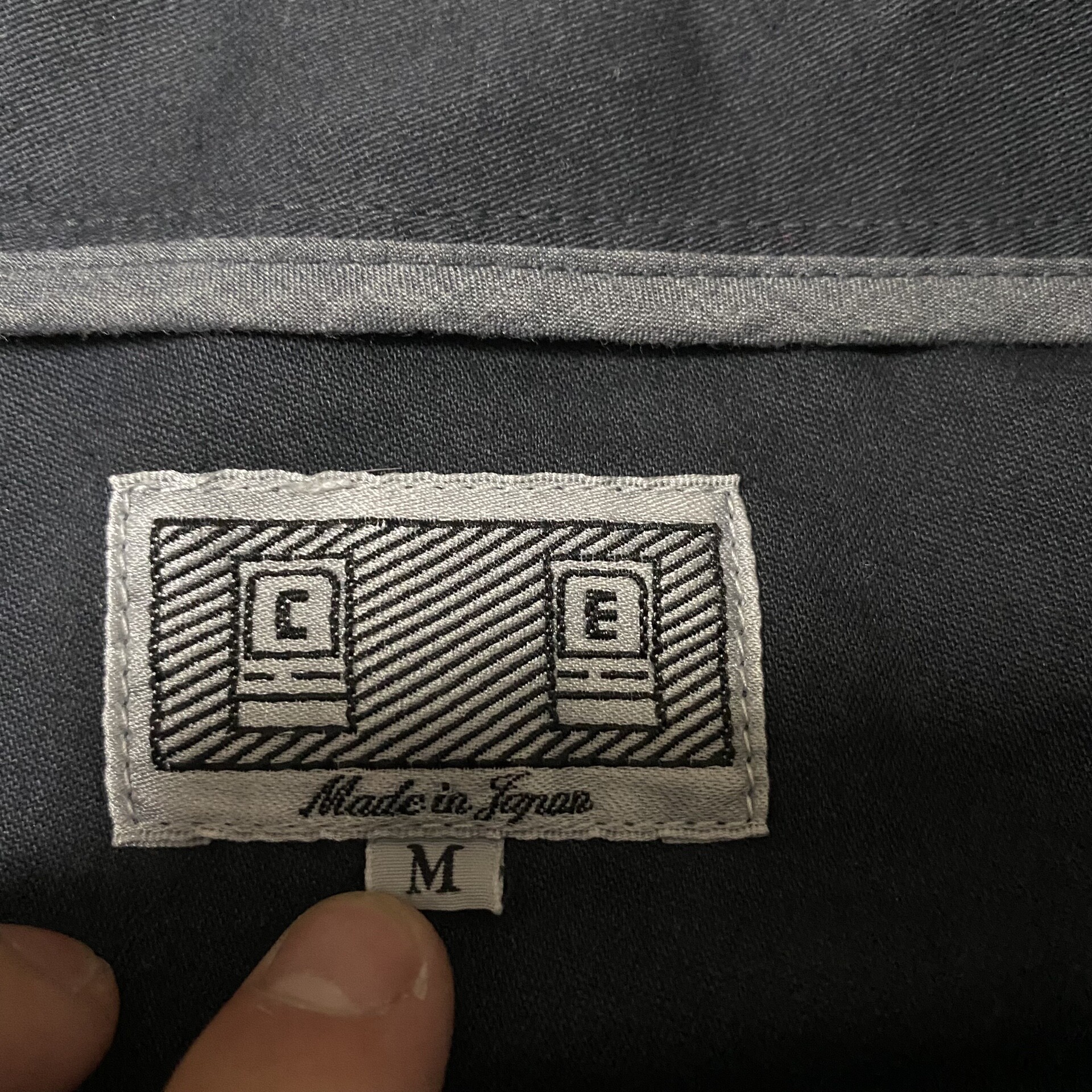Cav Empt Dark Gray Long Sleeve Shirt — label