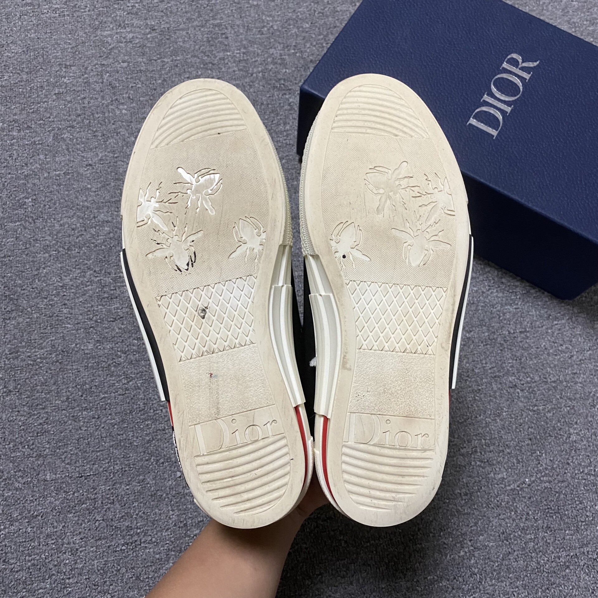 Dior B23 High-Top Canvas Sneakers — label