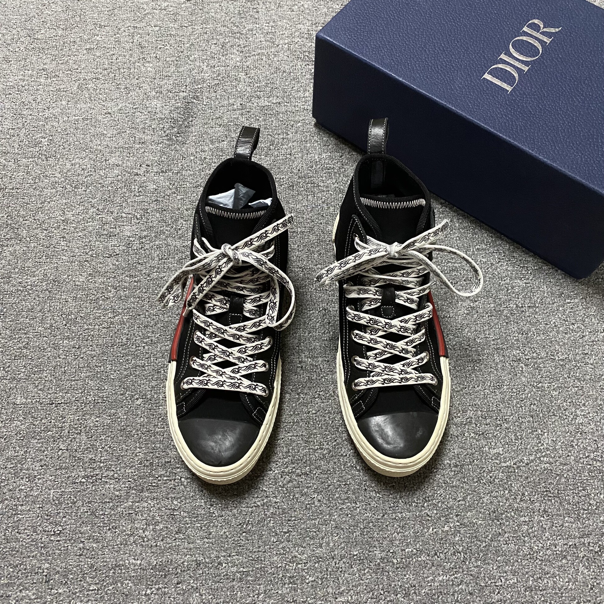 Dior B23 High-Top Canvas Sneakers — front