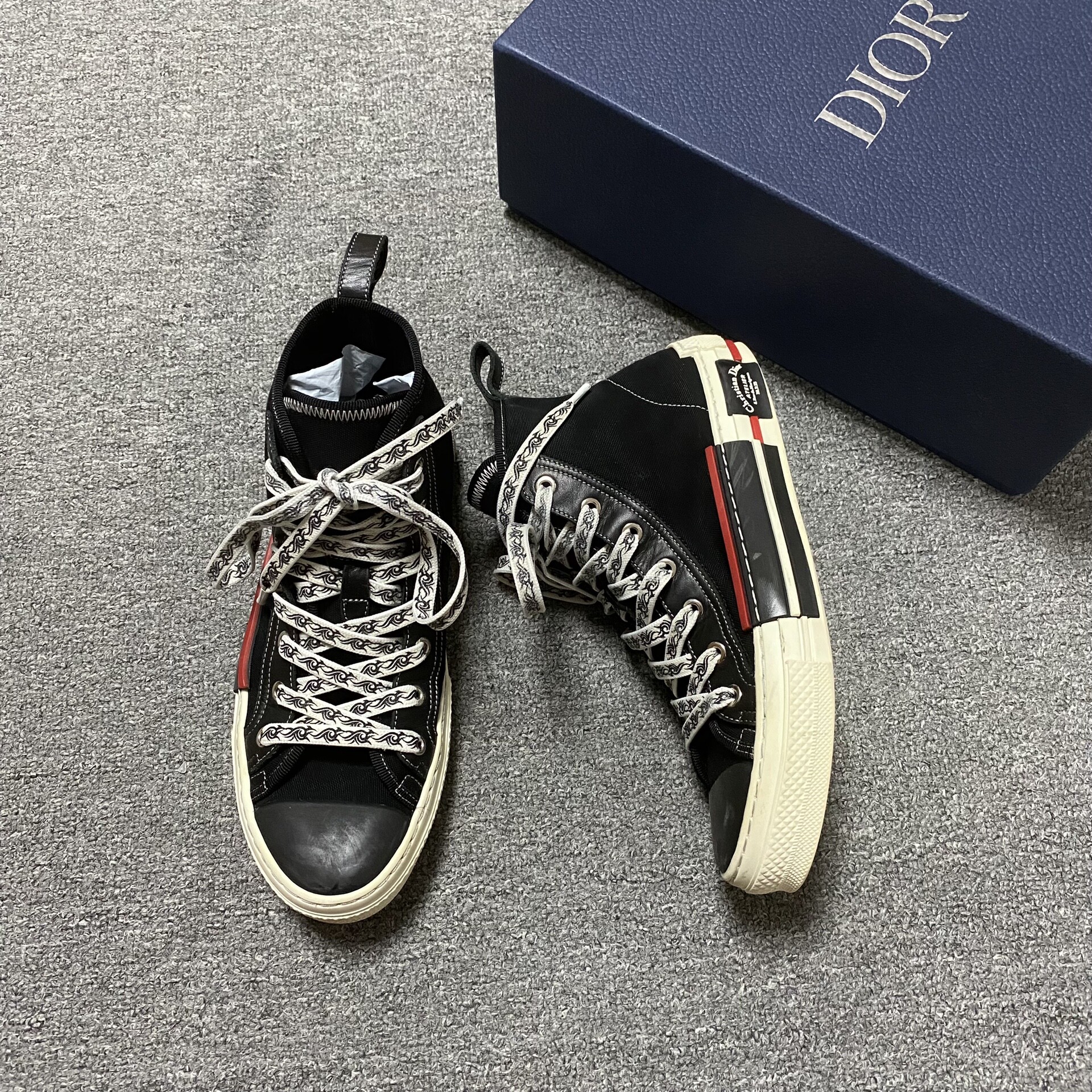 Dior B23 High-Top Canvas Sneakers
