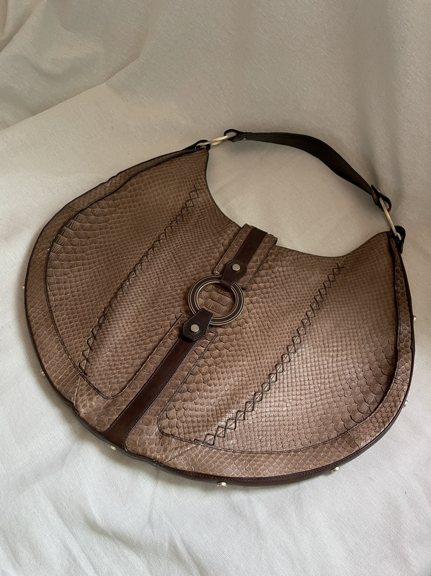 Alexander McQueen 10ss Snake Crescent Bag