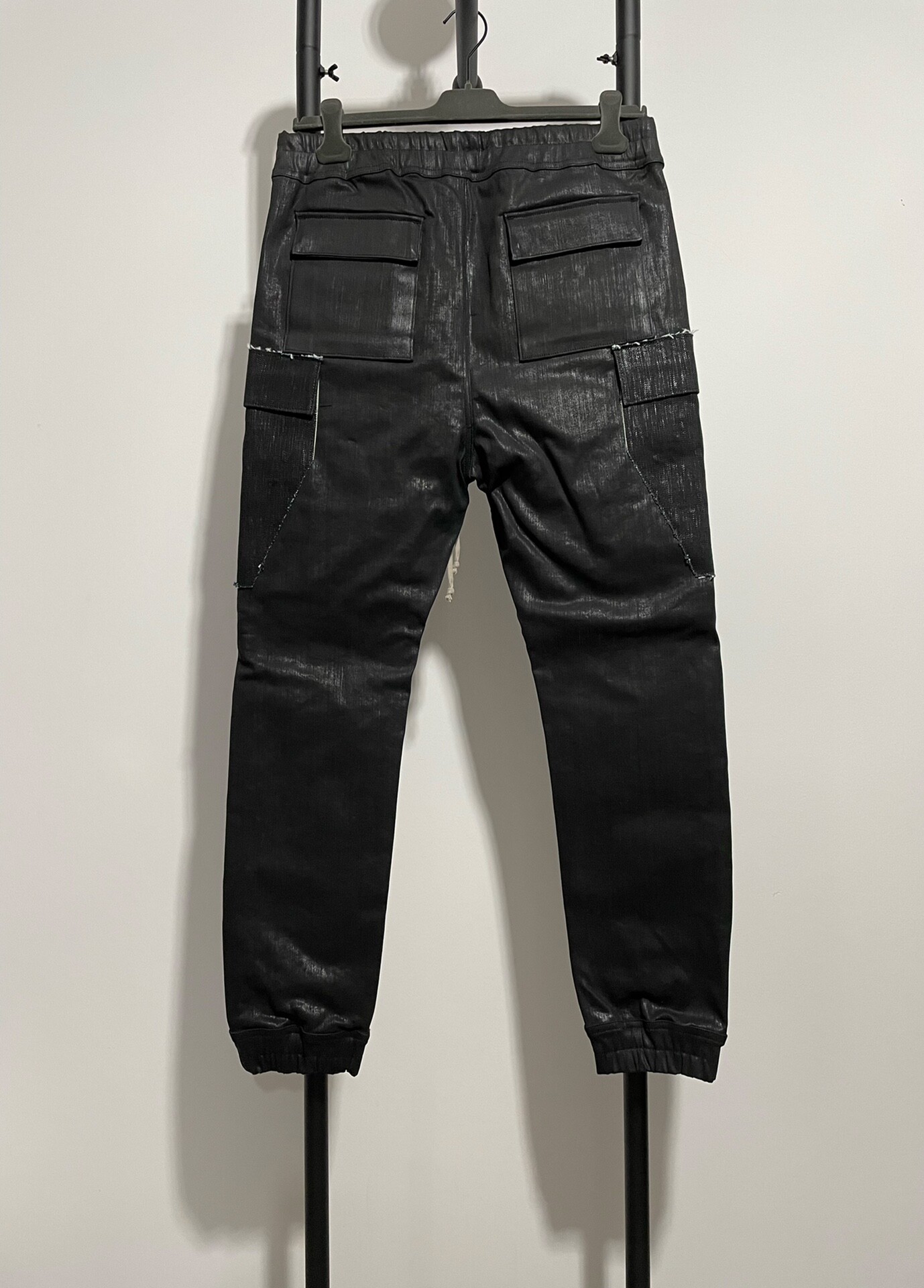 Rick Owens Waxed Cargo Pants — front