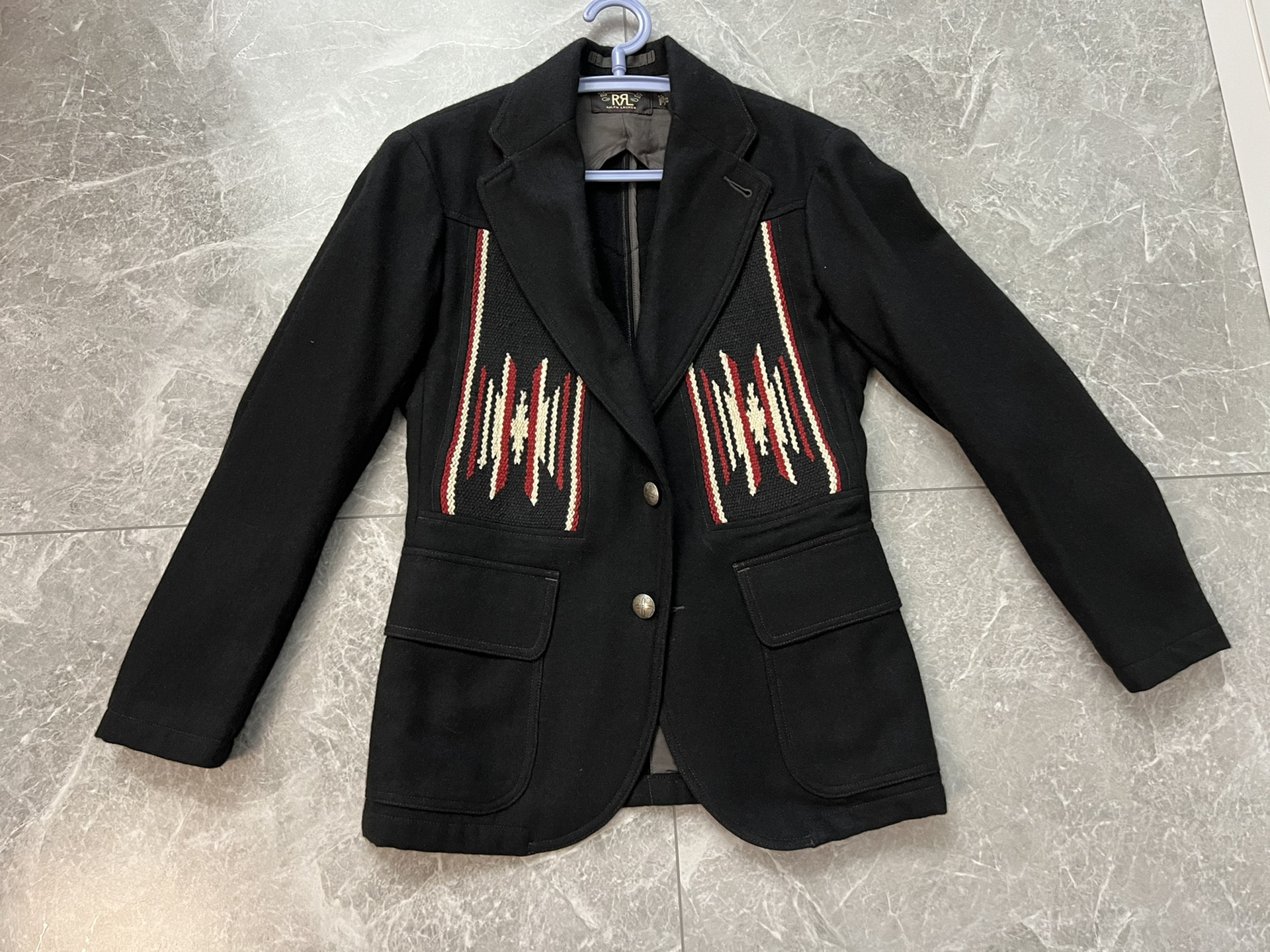 RRL Black Wool Blazer XS