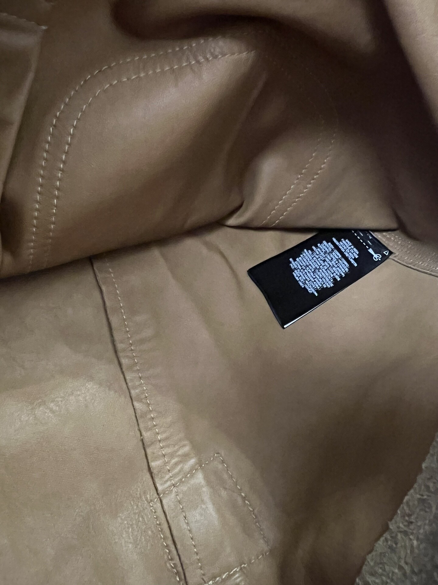 RRL Limited Aztec Print Leather Jacket — label