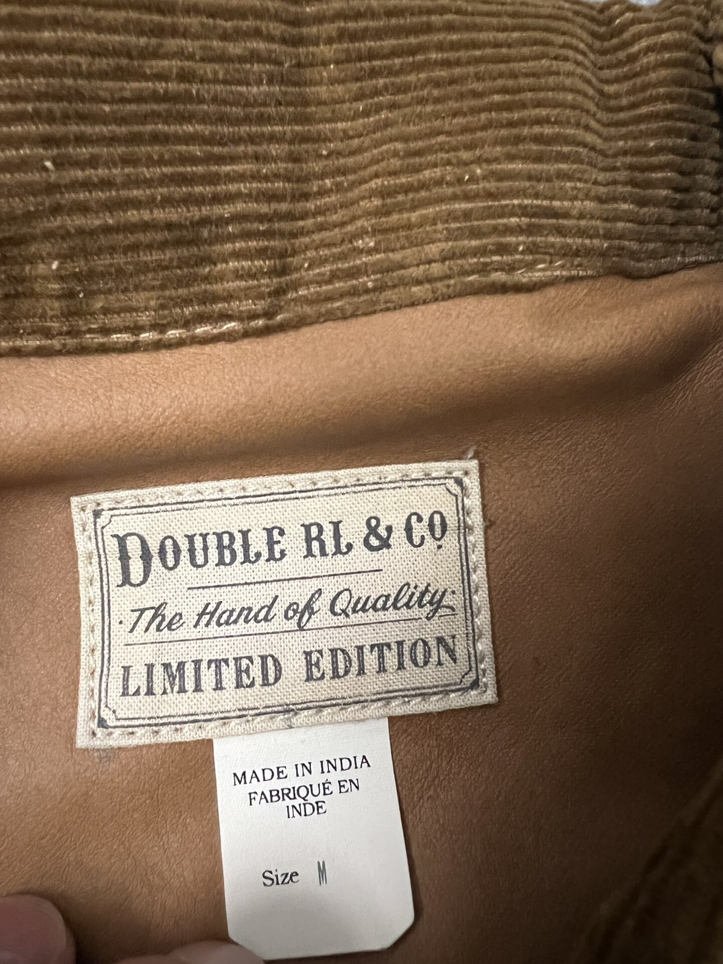 RRL Limited Aztec Print Leather Jacket — detail