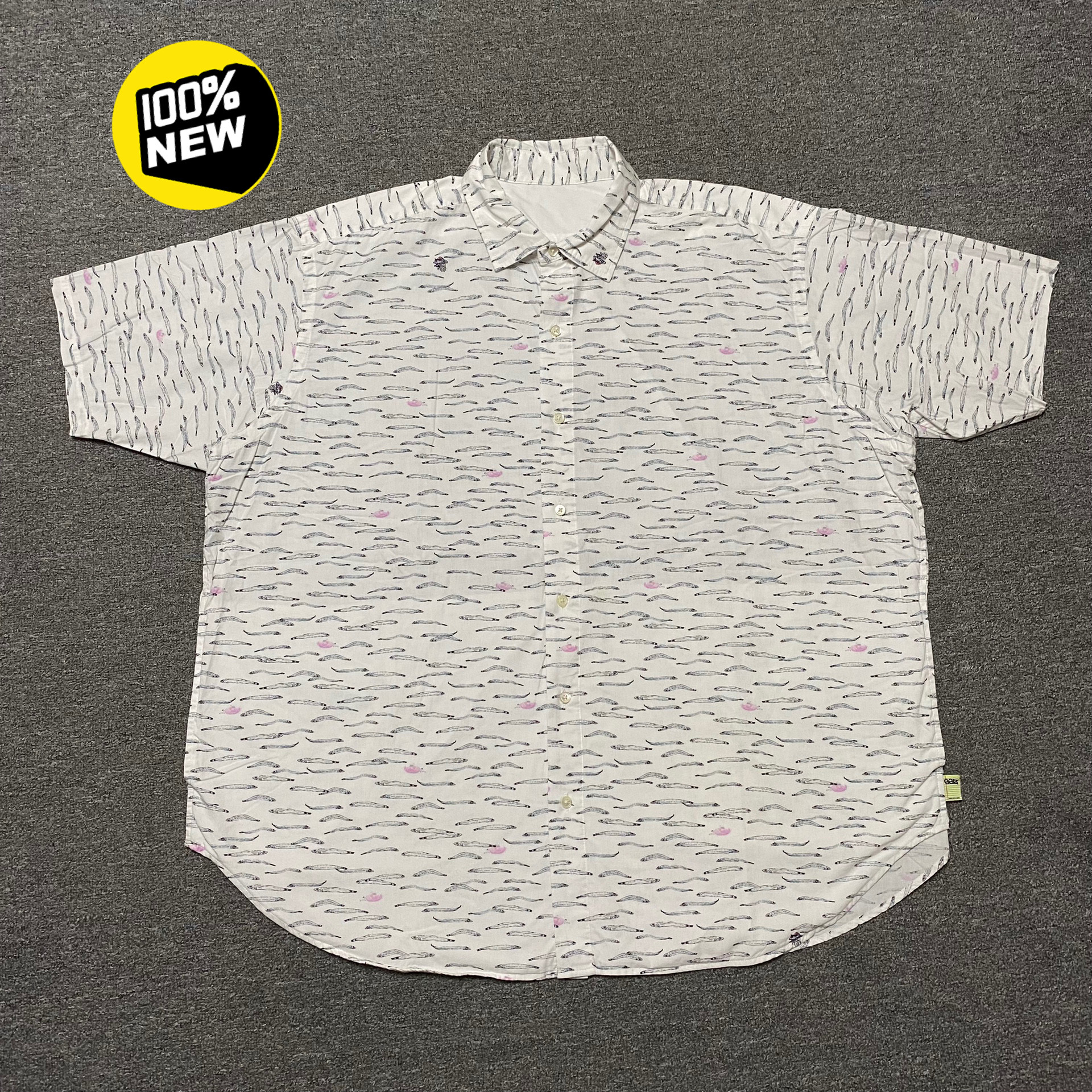 BEAMS SSZ Short-sleeve Fish Pattern Shirt
