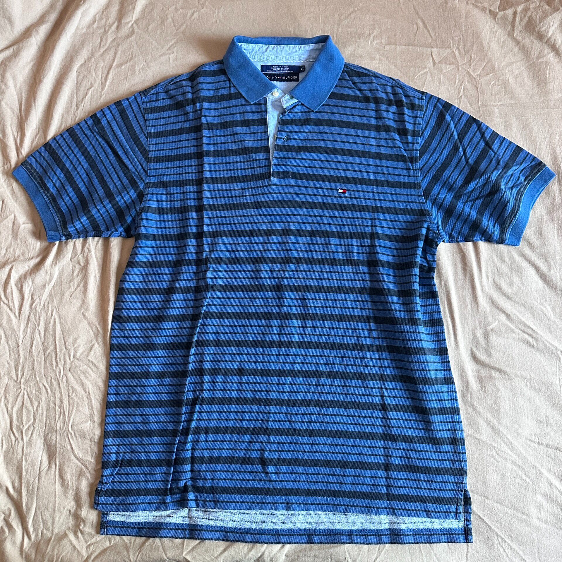 Tommy Hilfiger Blue-Black Stripe Polo