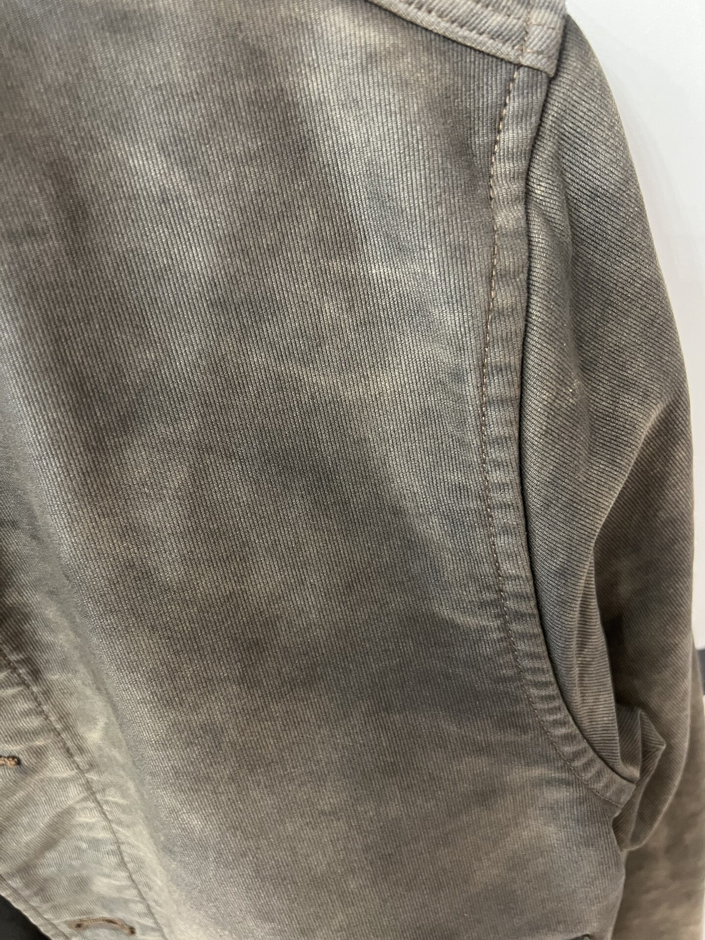 RRL Faded Grayish-Brown Bomber Jacket — detail