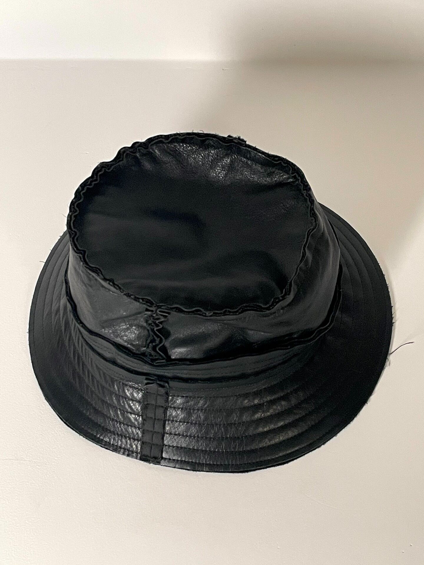 Comme Des Garcons AW2002 Leather Bucket Hat