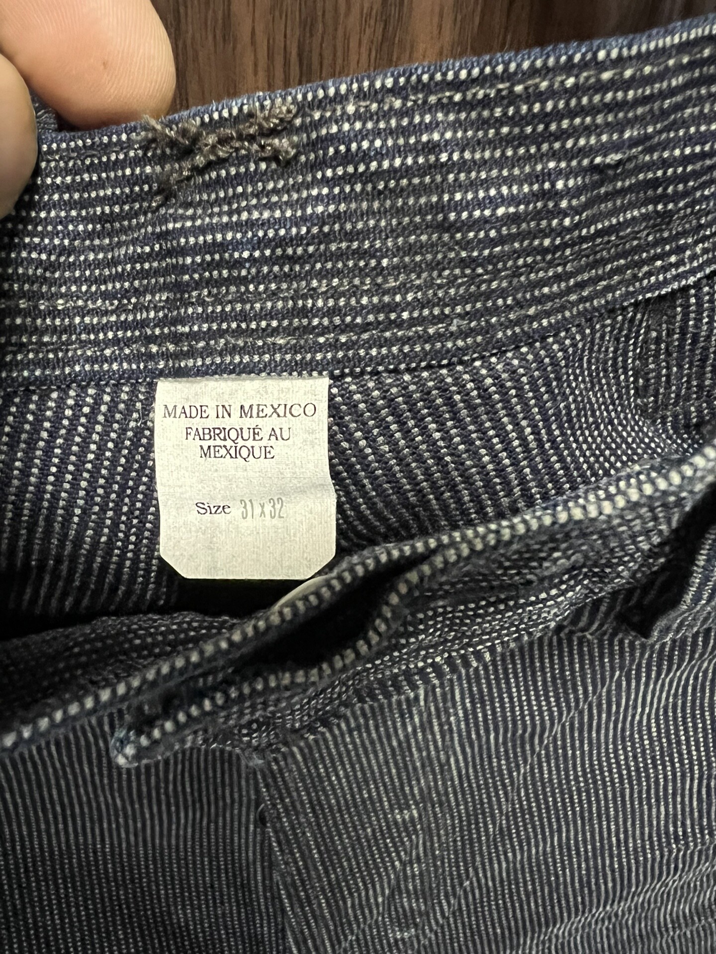 RRL Pinstriped Wabash Trousers — back