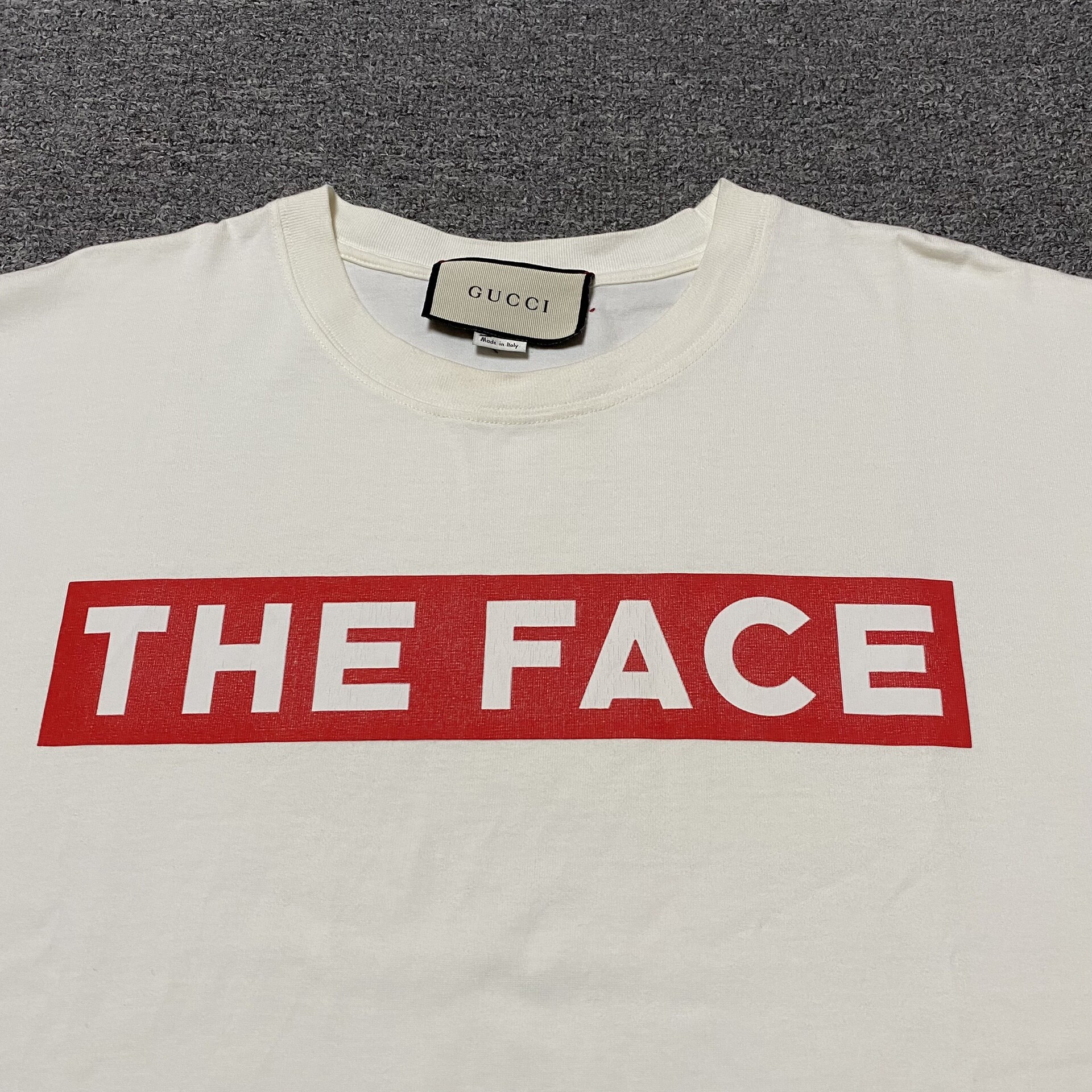 Gucci THE FACE Short Sleeve T-Shirt — detail