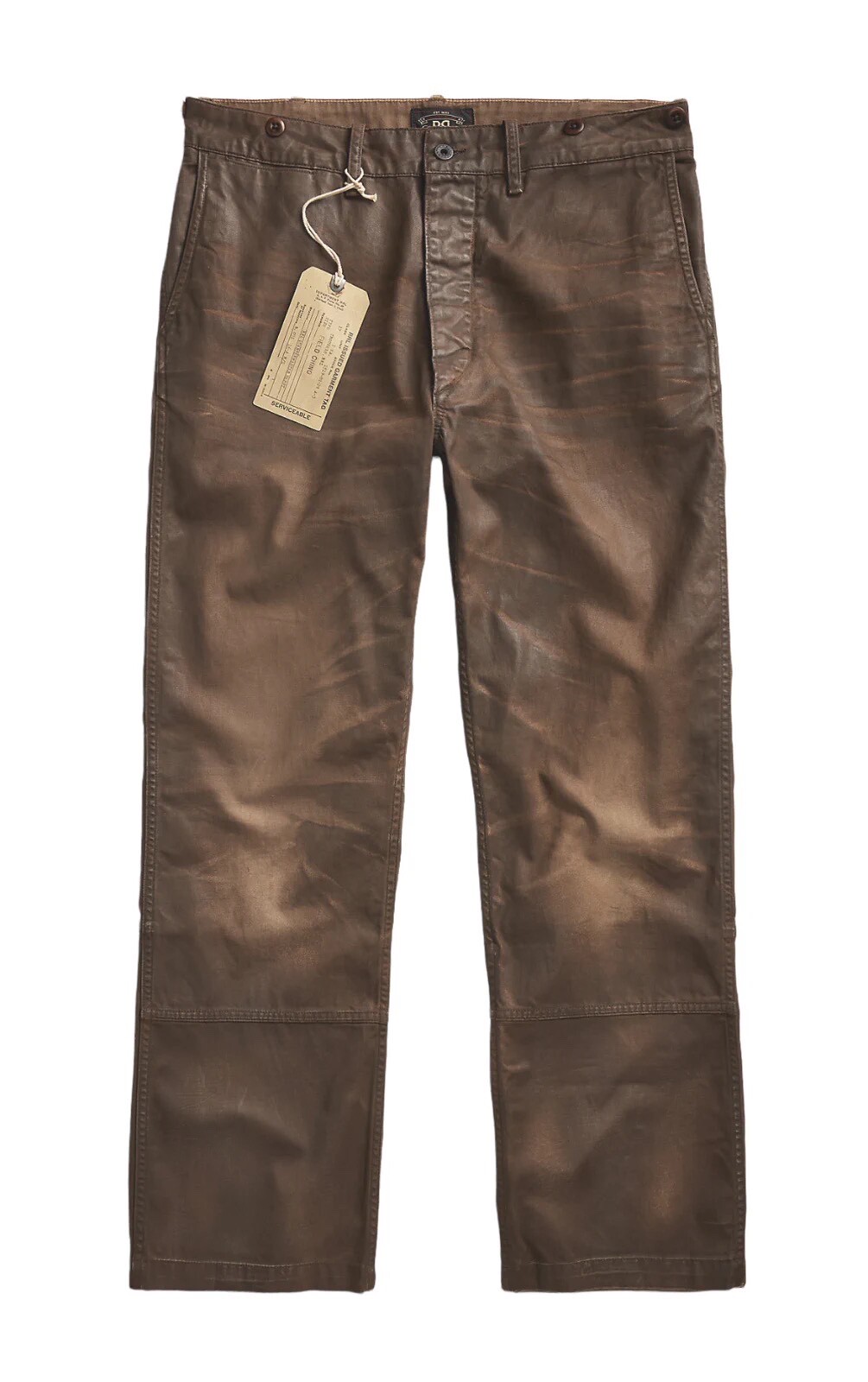 RRL Oil-Wax Military Straight Pants — front