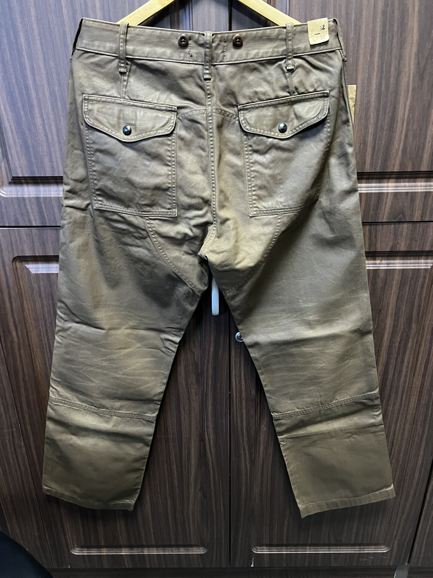 RRL Oil-Wax Military Straight Pants