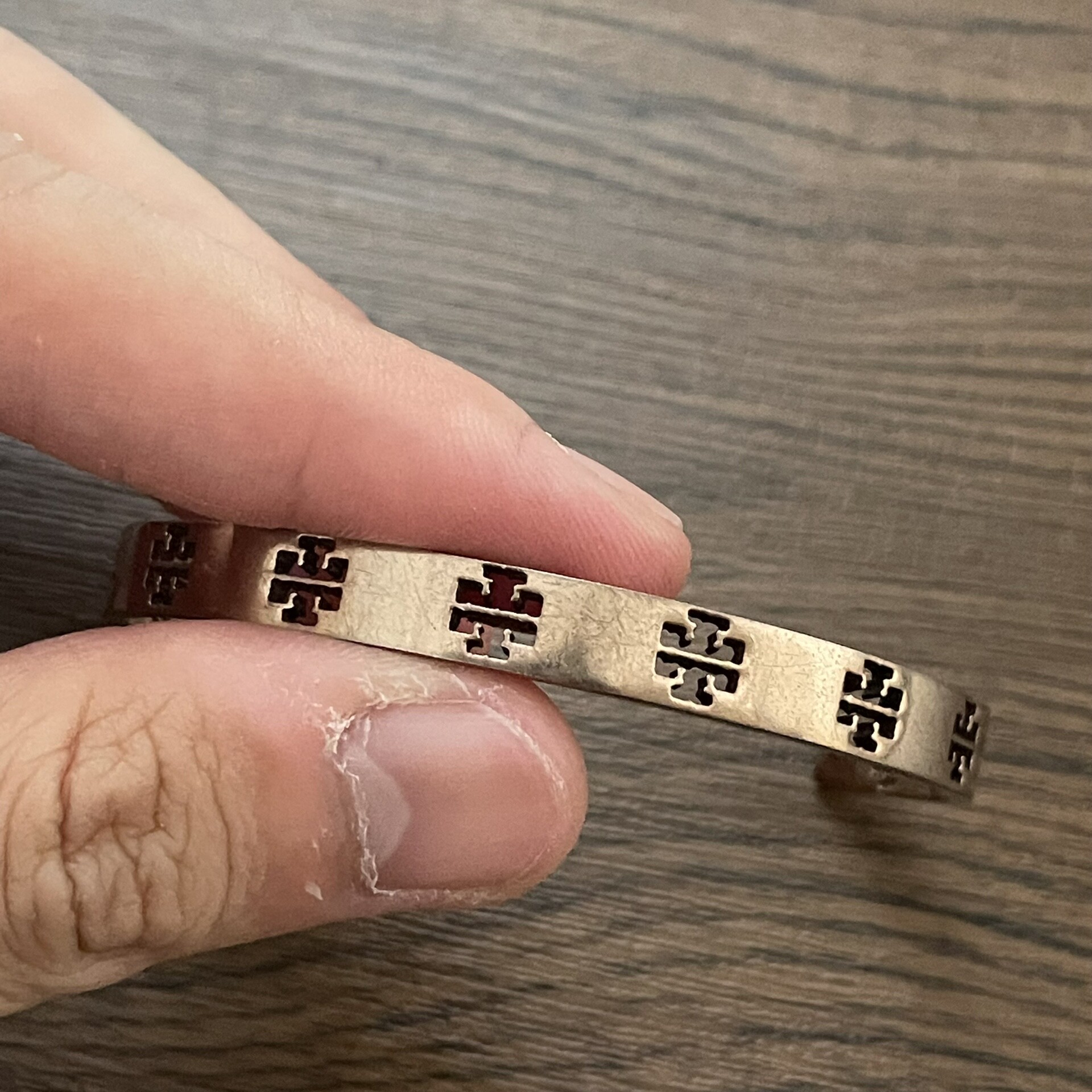 Tory Burch Adjustable Cuff Bracelet — back