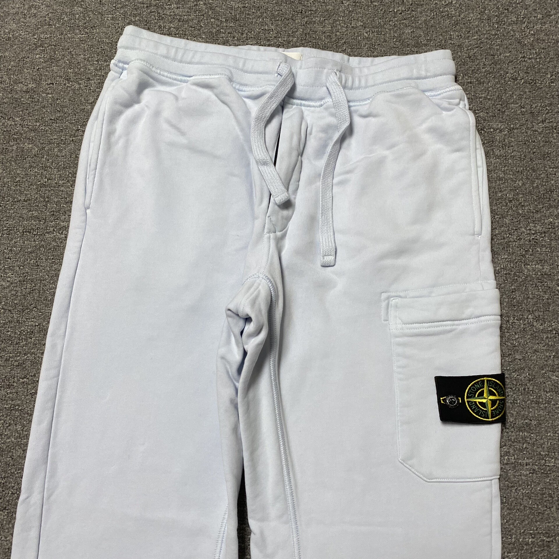 Stone Island Pale Blue Jogger Sweatpants — detail