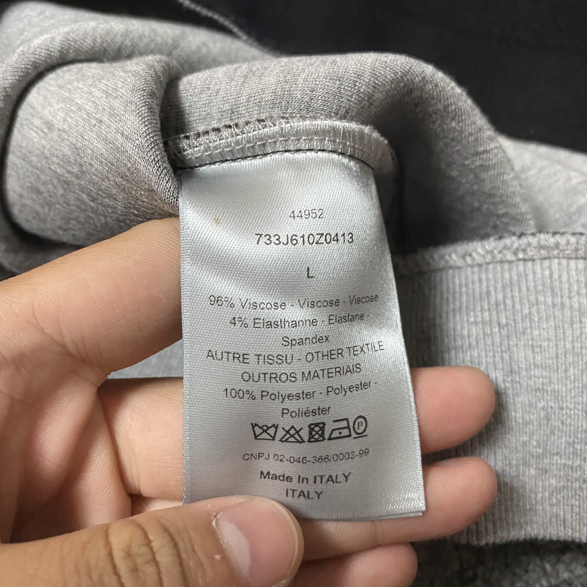 Dior Nylon Panel Crewneck Sweatshirt — label