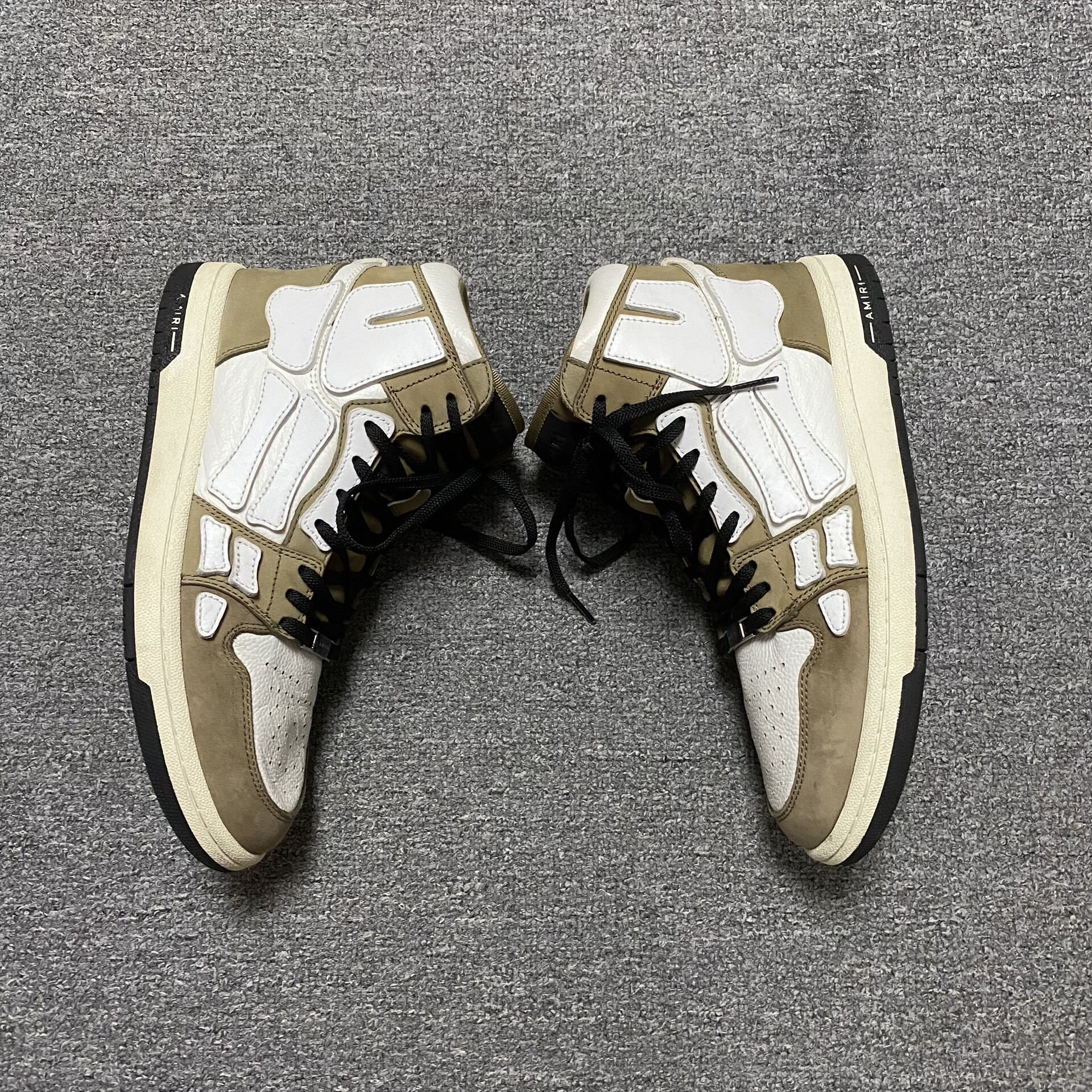 AMIRI Brown White Bone High-top Sneakers — detail