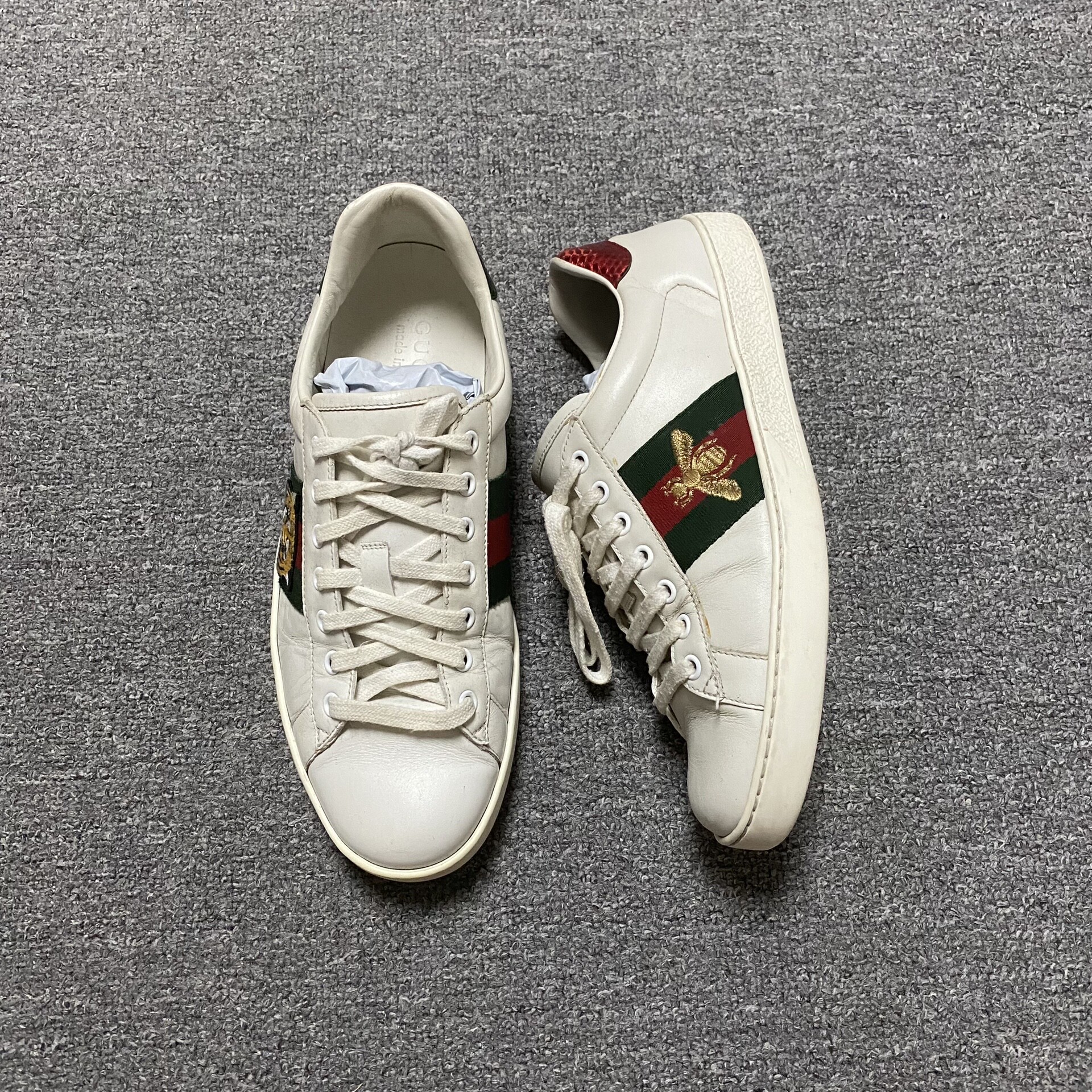 Gucci Bee White Sneakers