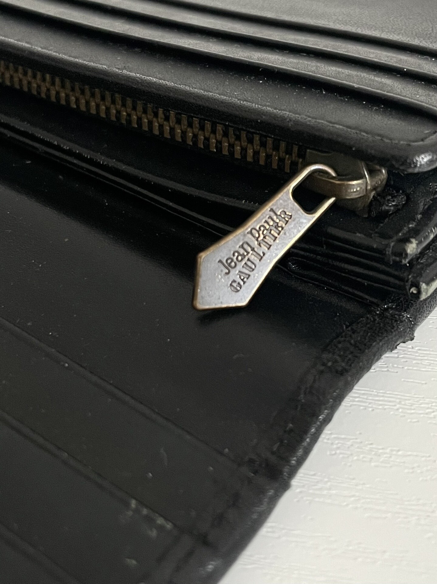Jean Paul Gaultier Embroidered Leather Wallet — detail