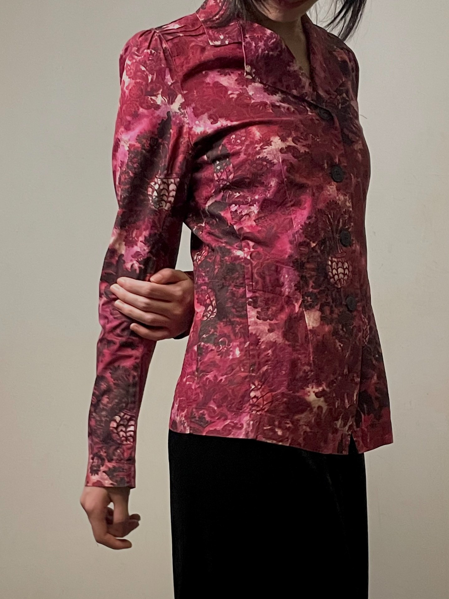 Dries Van Noten 1999 Floral Short Jacket — detail