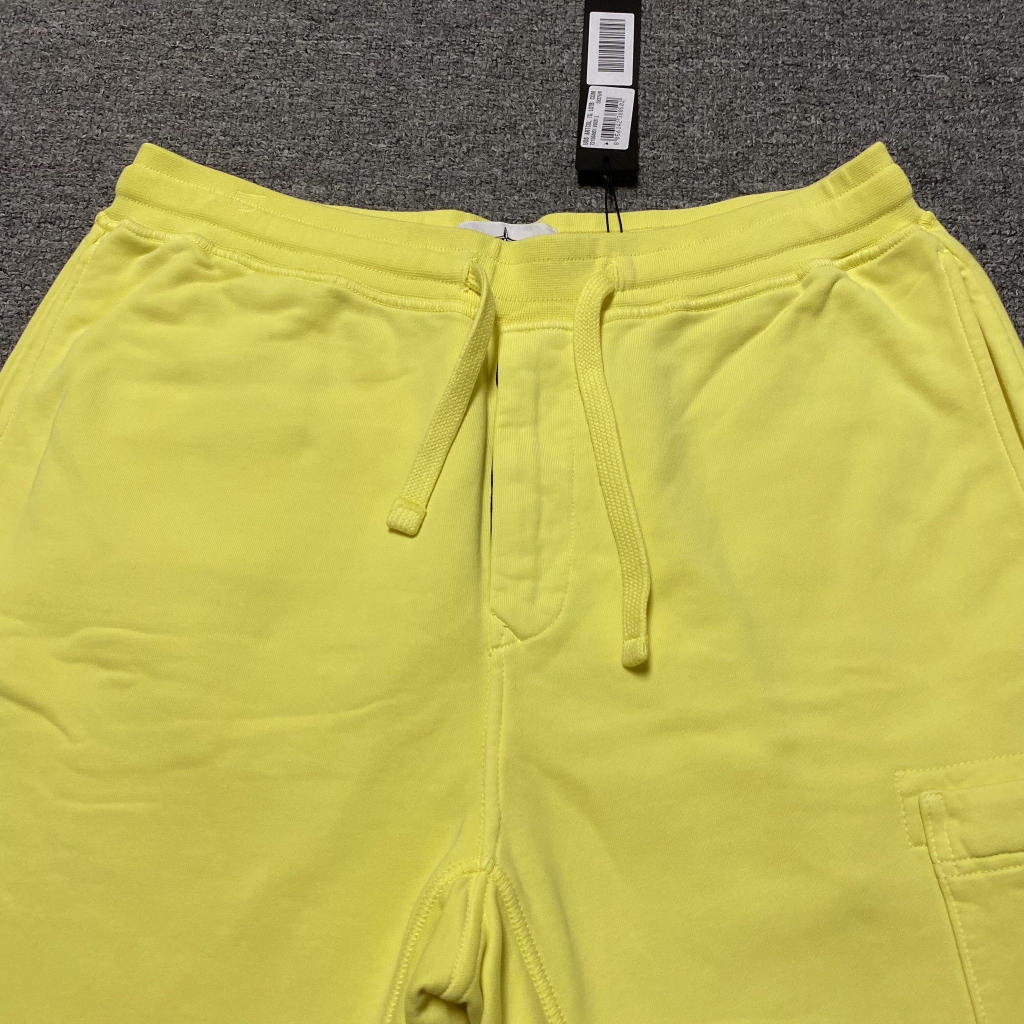 Stone Island Bright Yellow Shorts — detail