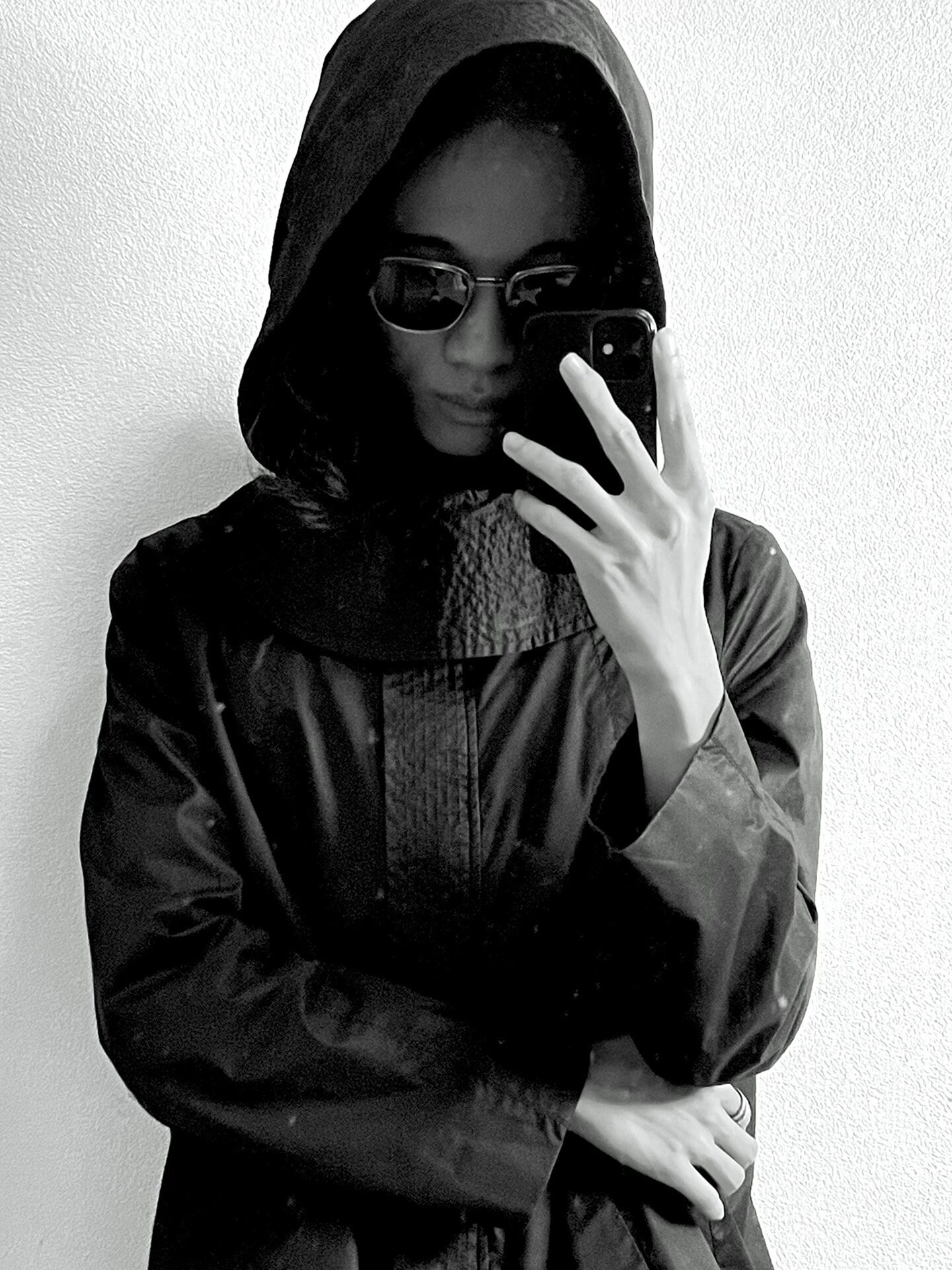 Helmut Lang Cyberpunk Black Parka — detail