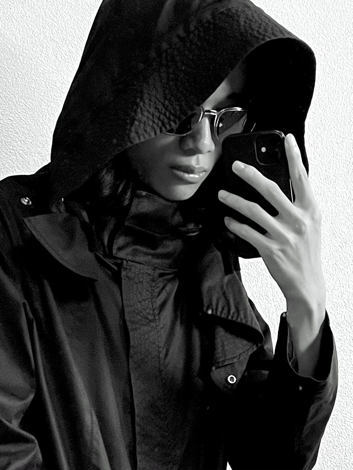 Helmut Lang Cyberpunk Black Parka — front