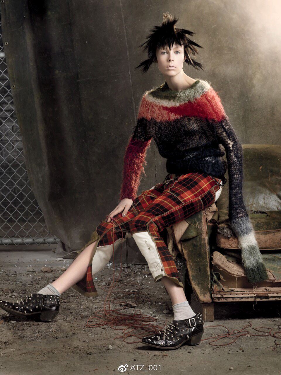 Junya Watanabe 2006 Color-block Knit Sweater — back
