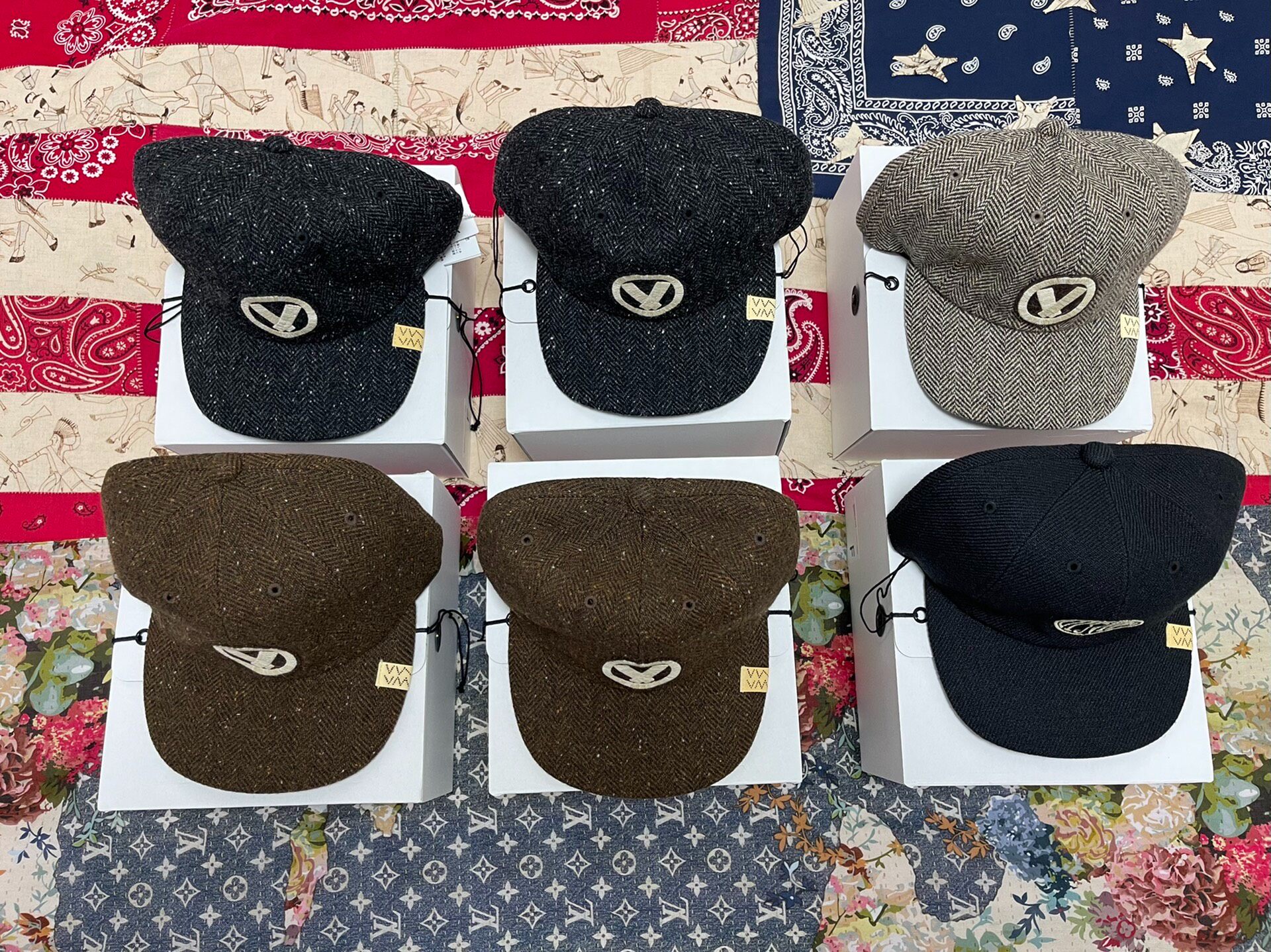 Visvim 22AW Herringbone Caps