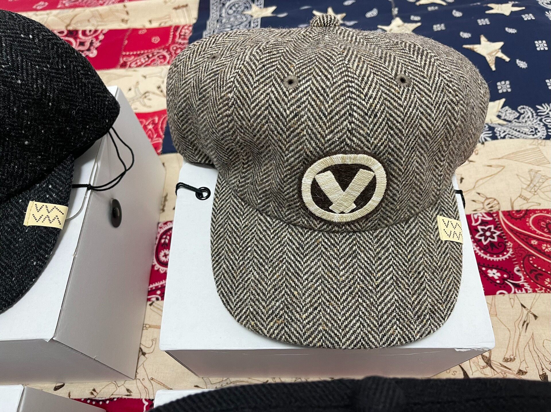 Visvim 22AW Herringbone Caps — back
