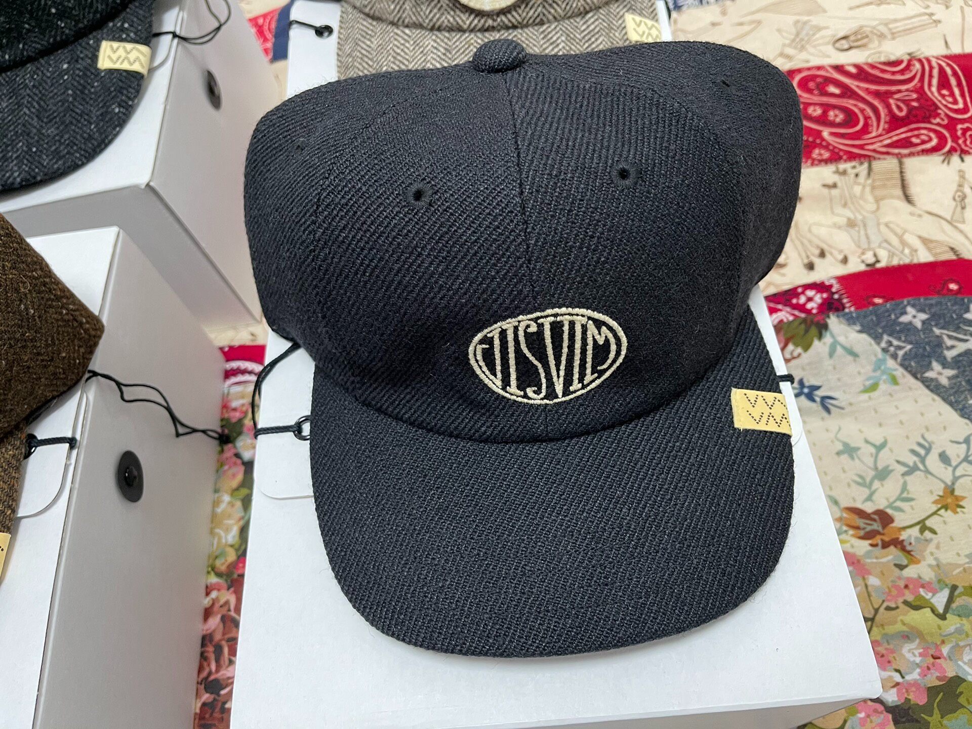 Visvim 22AW Herringbone Caps — label
