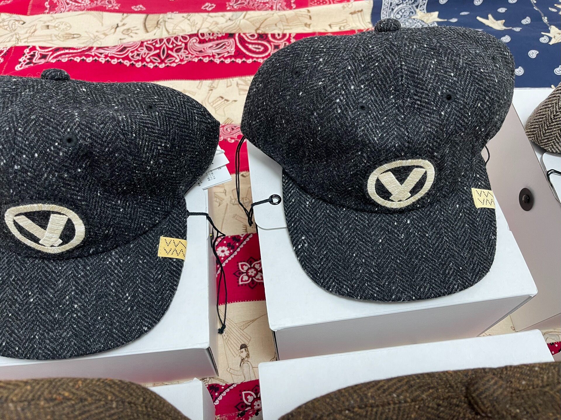 Visvim 22AW Herringbone Caps — front