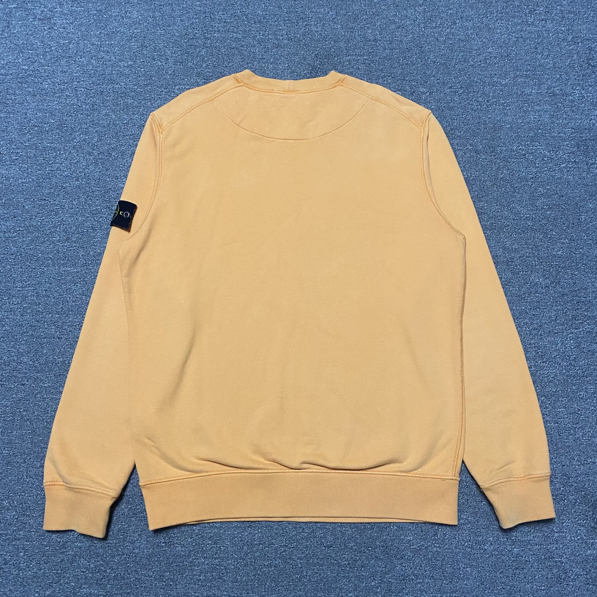 Stone Island Orange Fleece Crewneck Sweatshirt — front