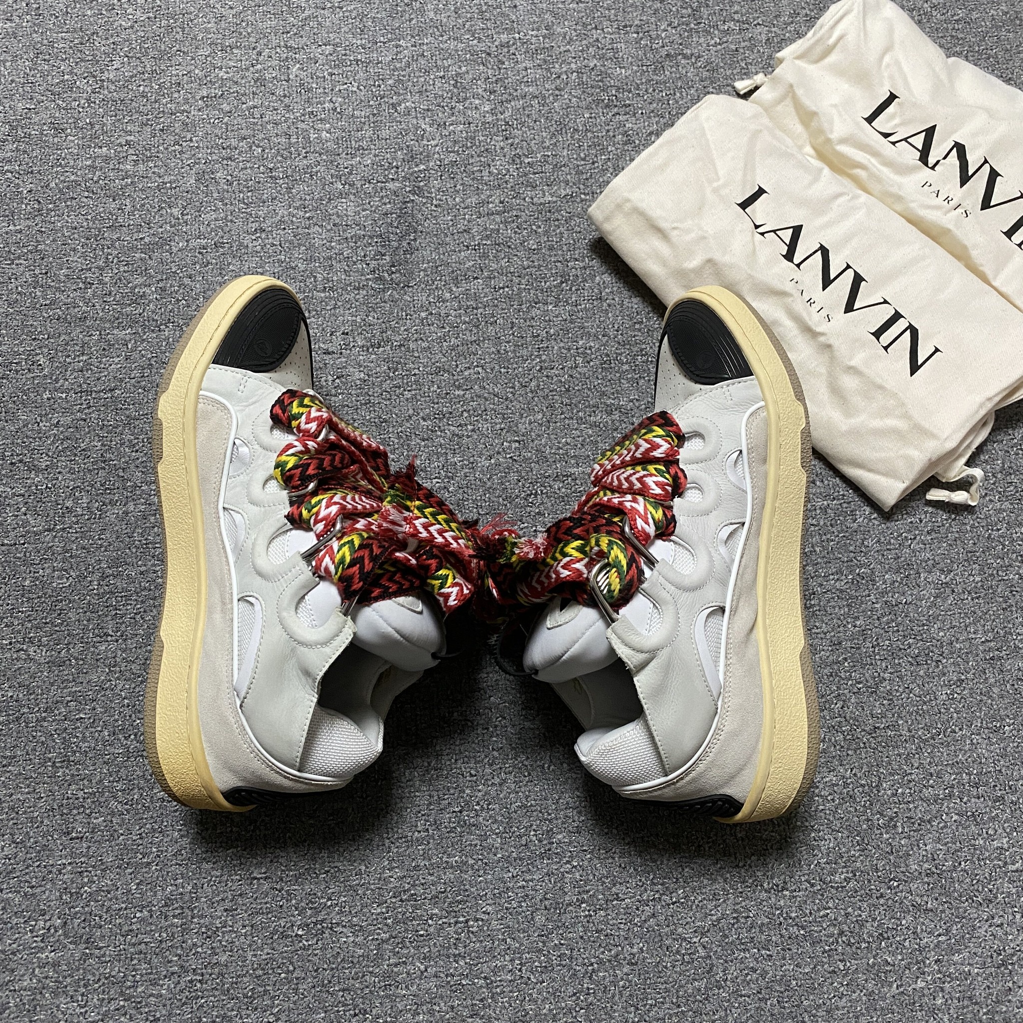 LANVIN CURB White Sneakers — back