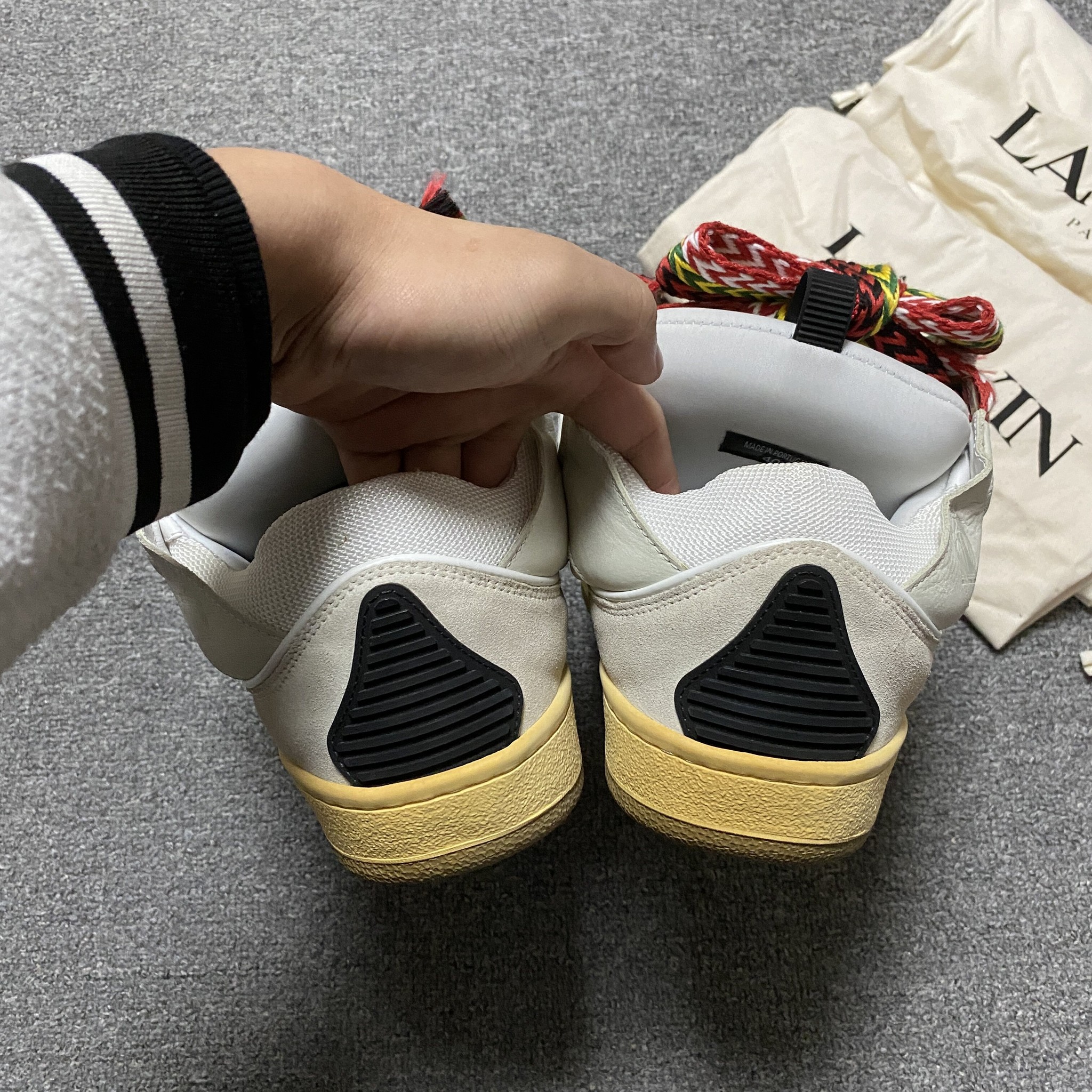 LANVIN CURB White Sneakers — label