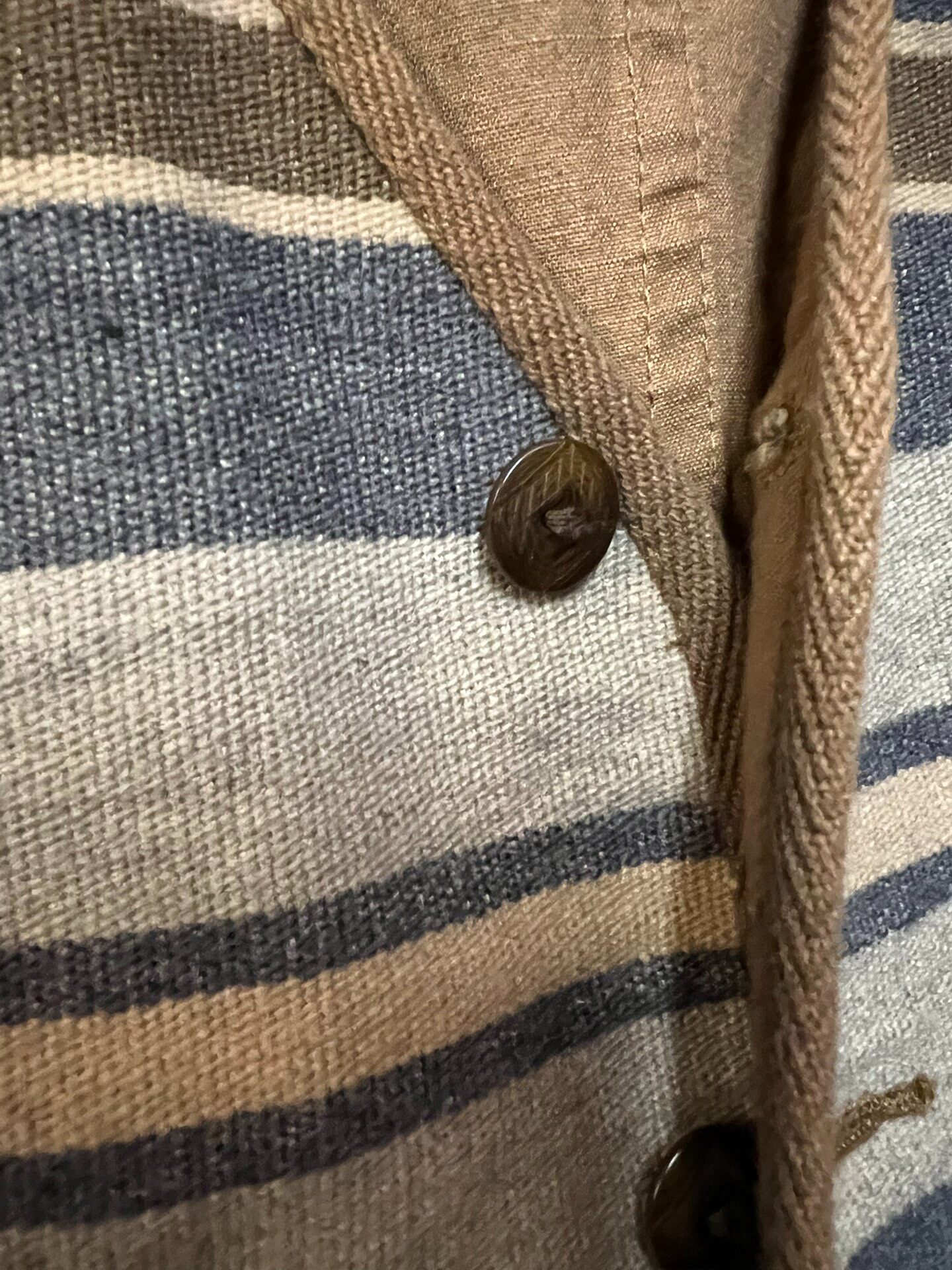 RRL Old Sleeveless Striped Vest — detail