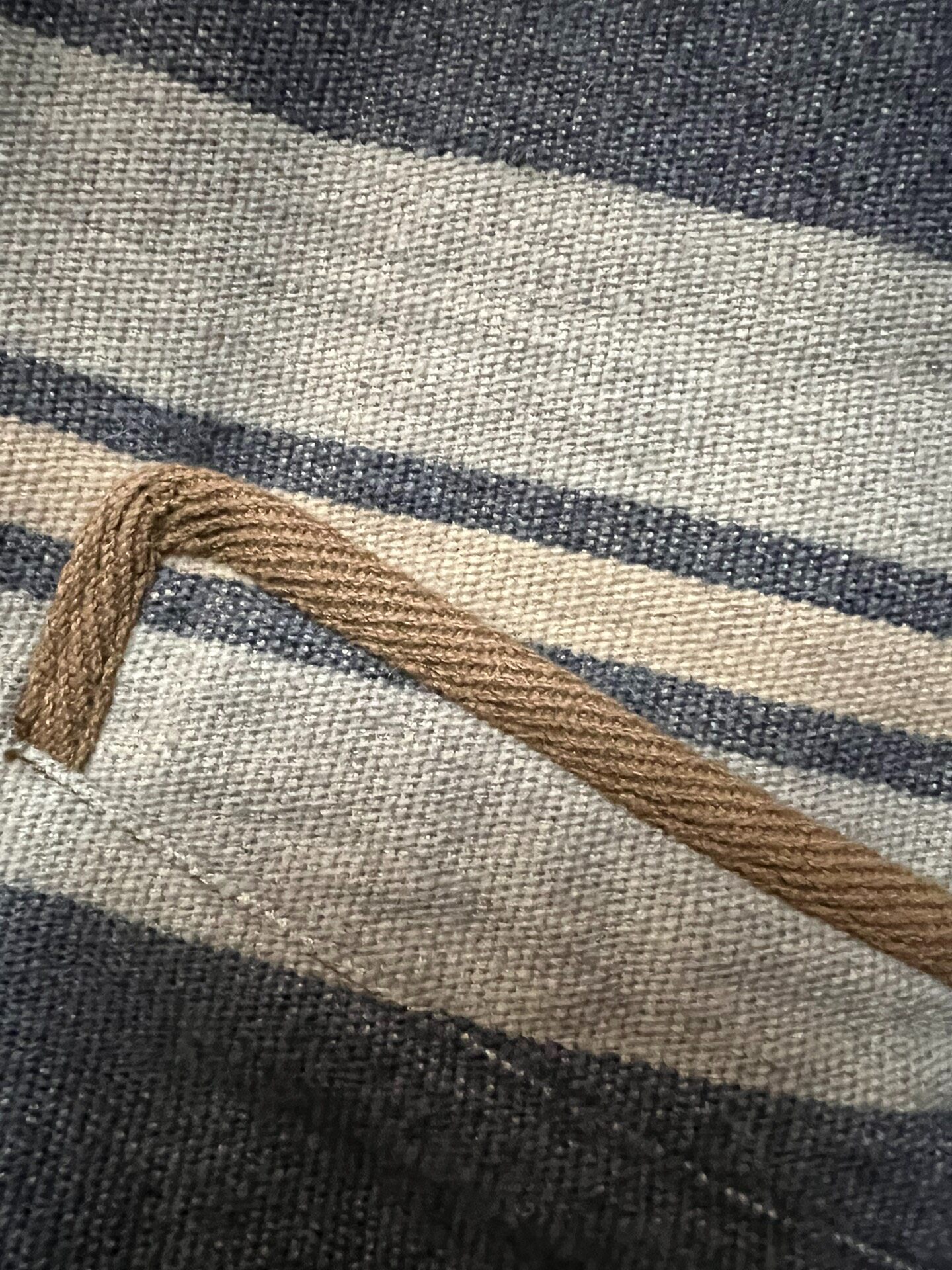 RRL Old Sleeveless Striped Vest — back