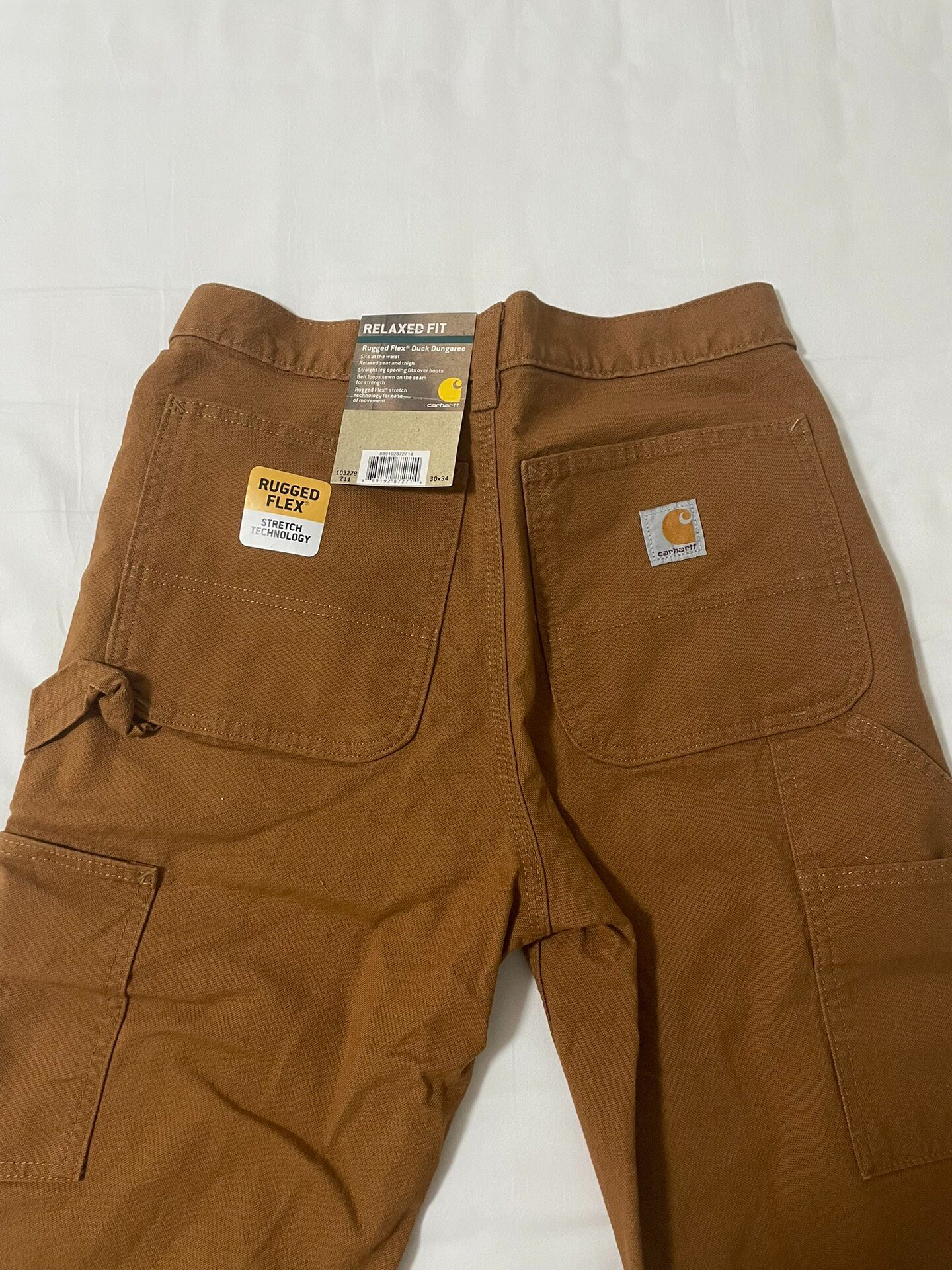 Carhartt Brown Men’s Work Pants — detail