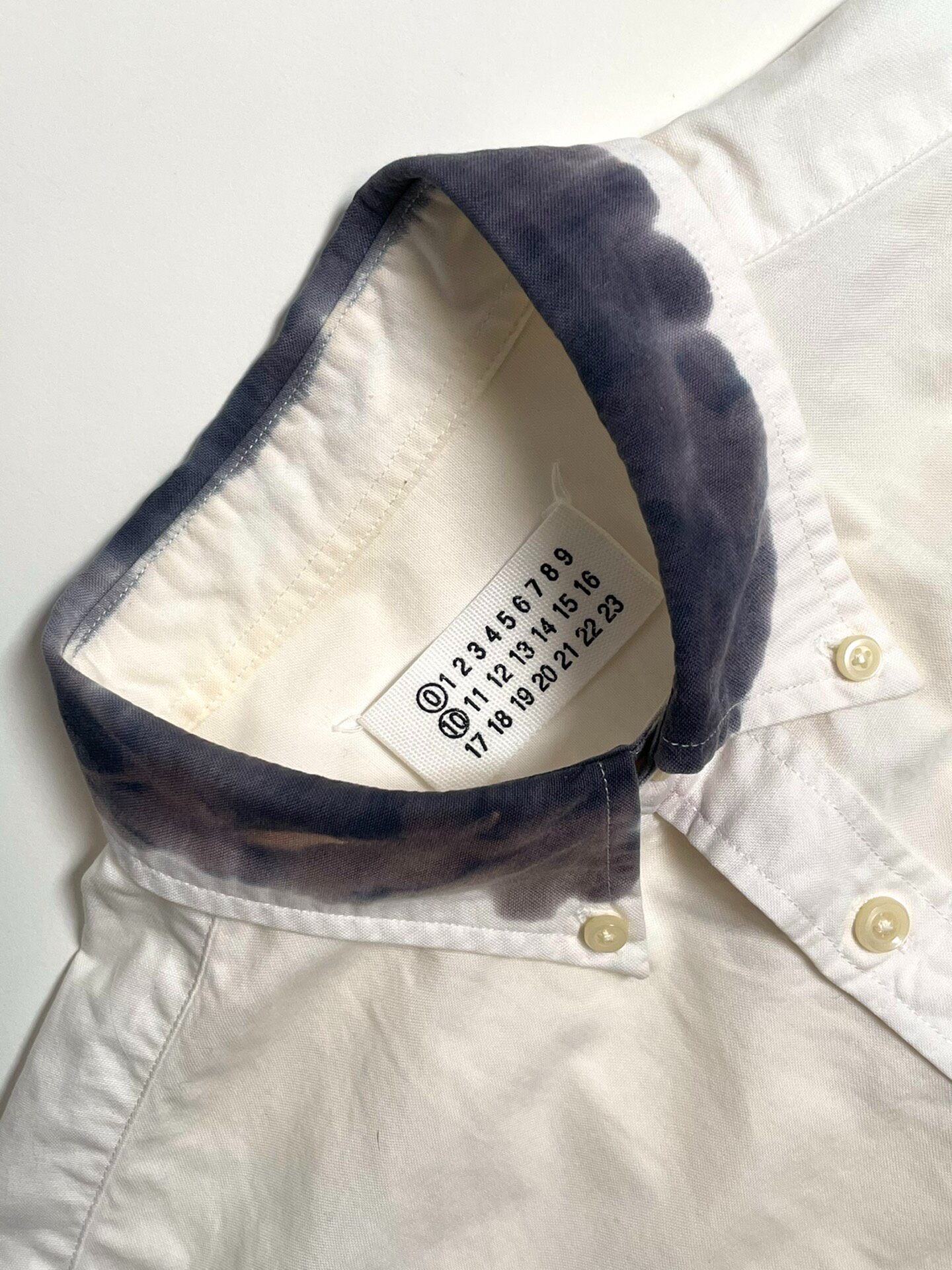 Maison Martin Margiela Artisanal Collar Dyed Short Shirt