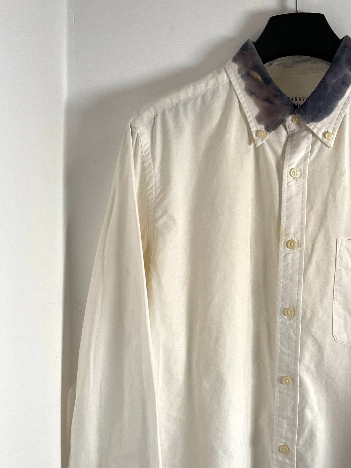 Maison Martin Margiela Artisanal Collar Dyed Short Shirt — detail