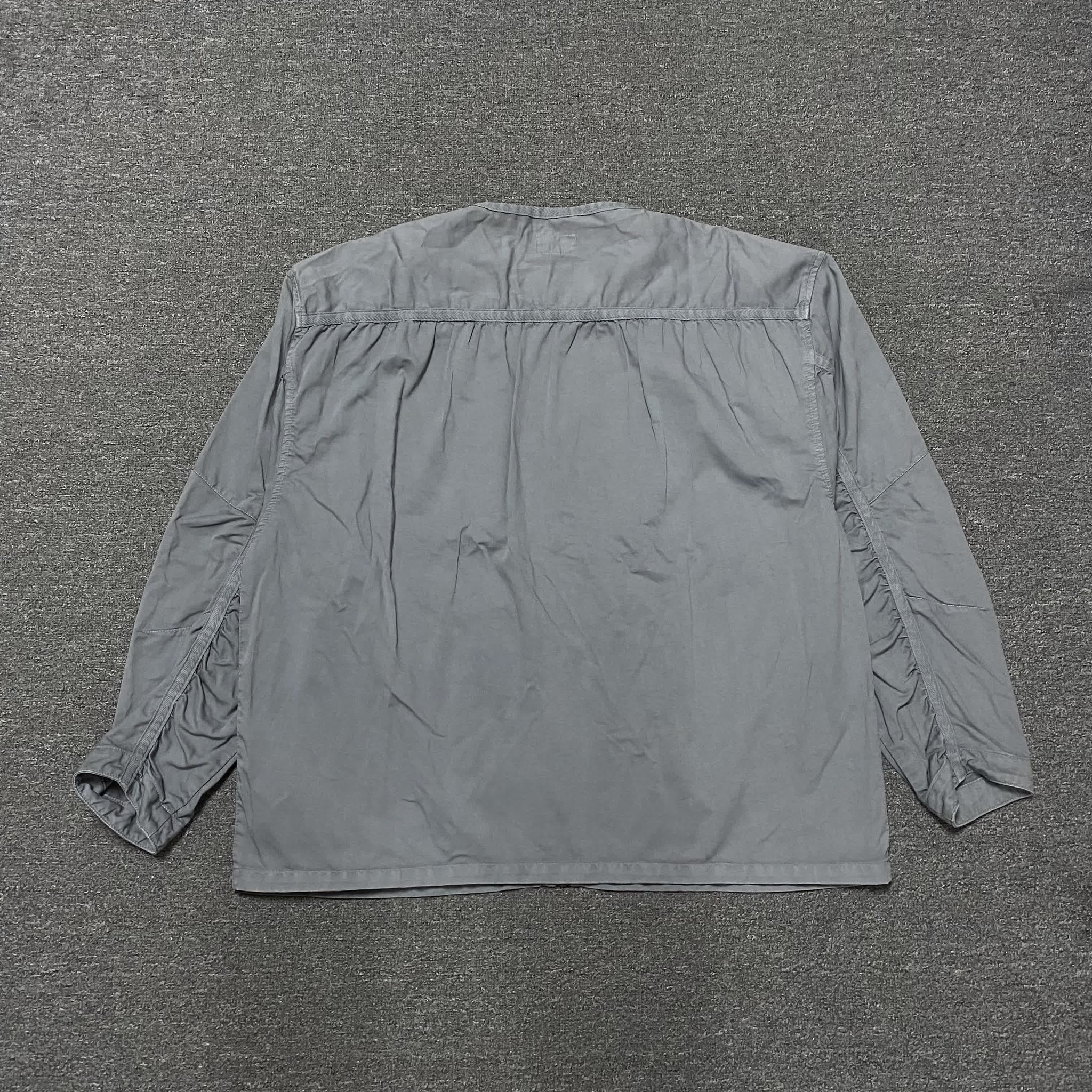 CAVEMPT Light Gray Washed Zip-Up Jacket — front