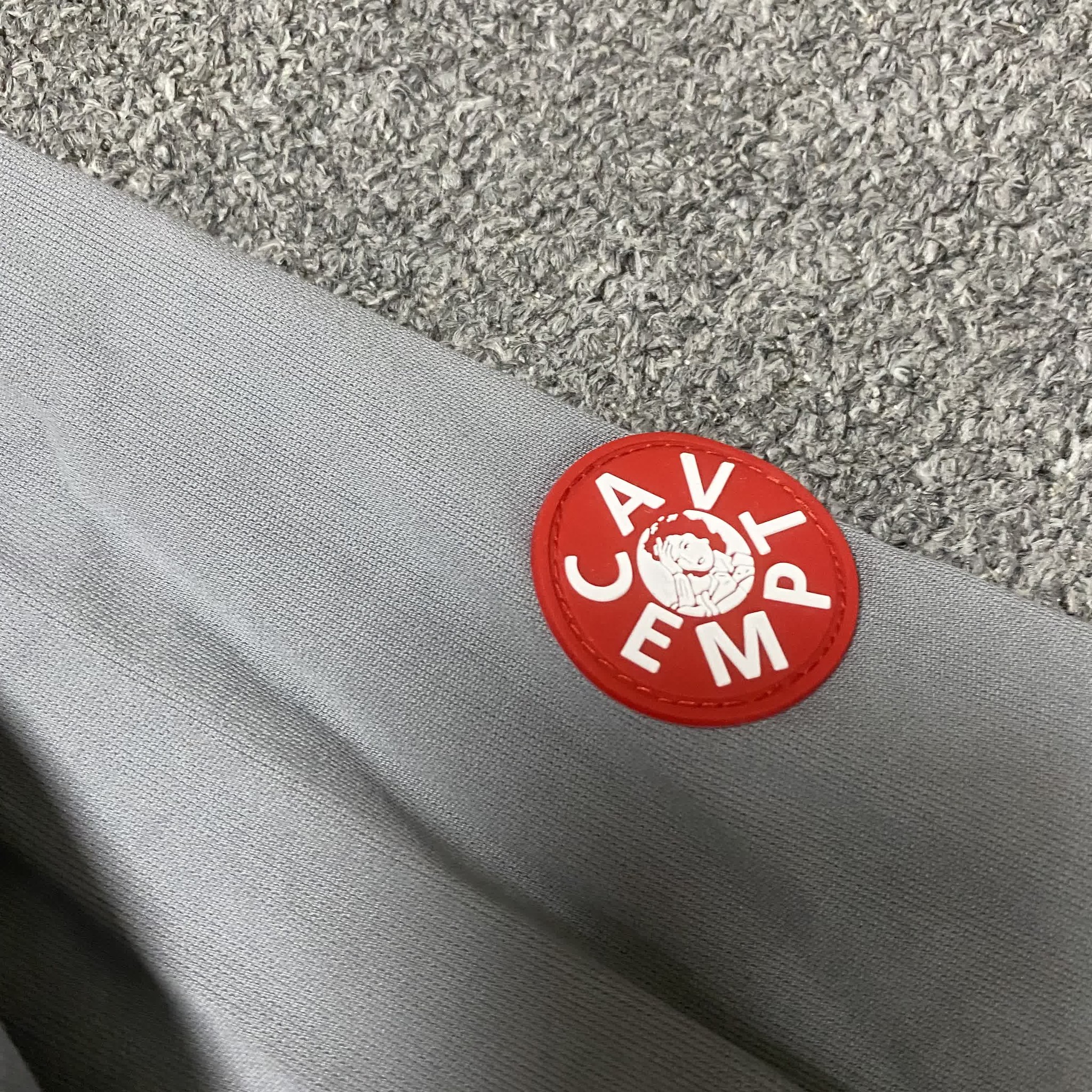 CAVEMPT Light Gray Washed Zip-Up Jacket — back